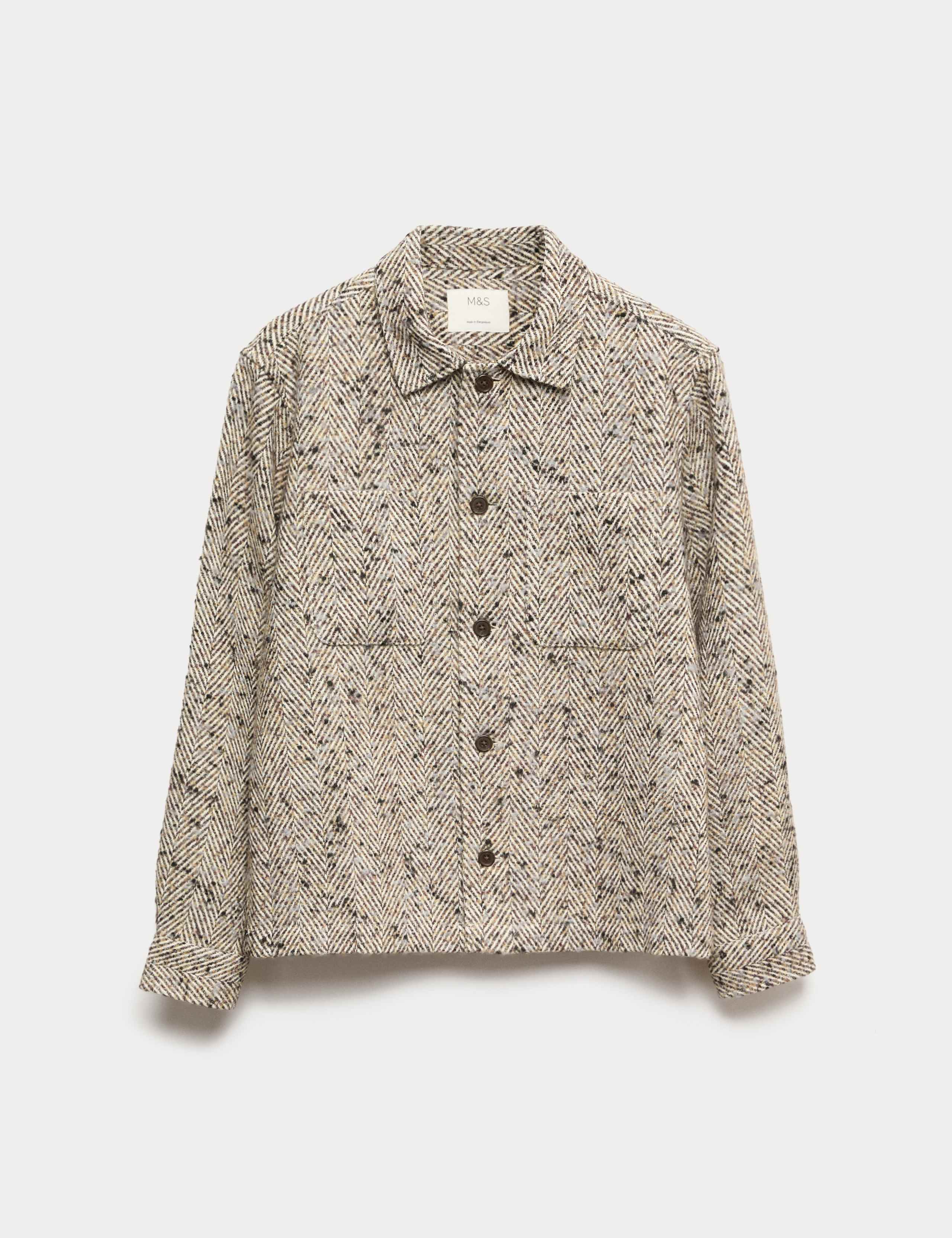 Regular Fit Herringbone Overshirt 2 of 5