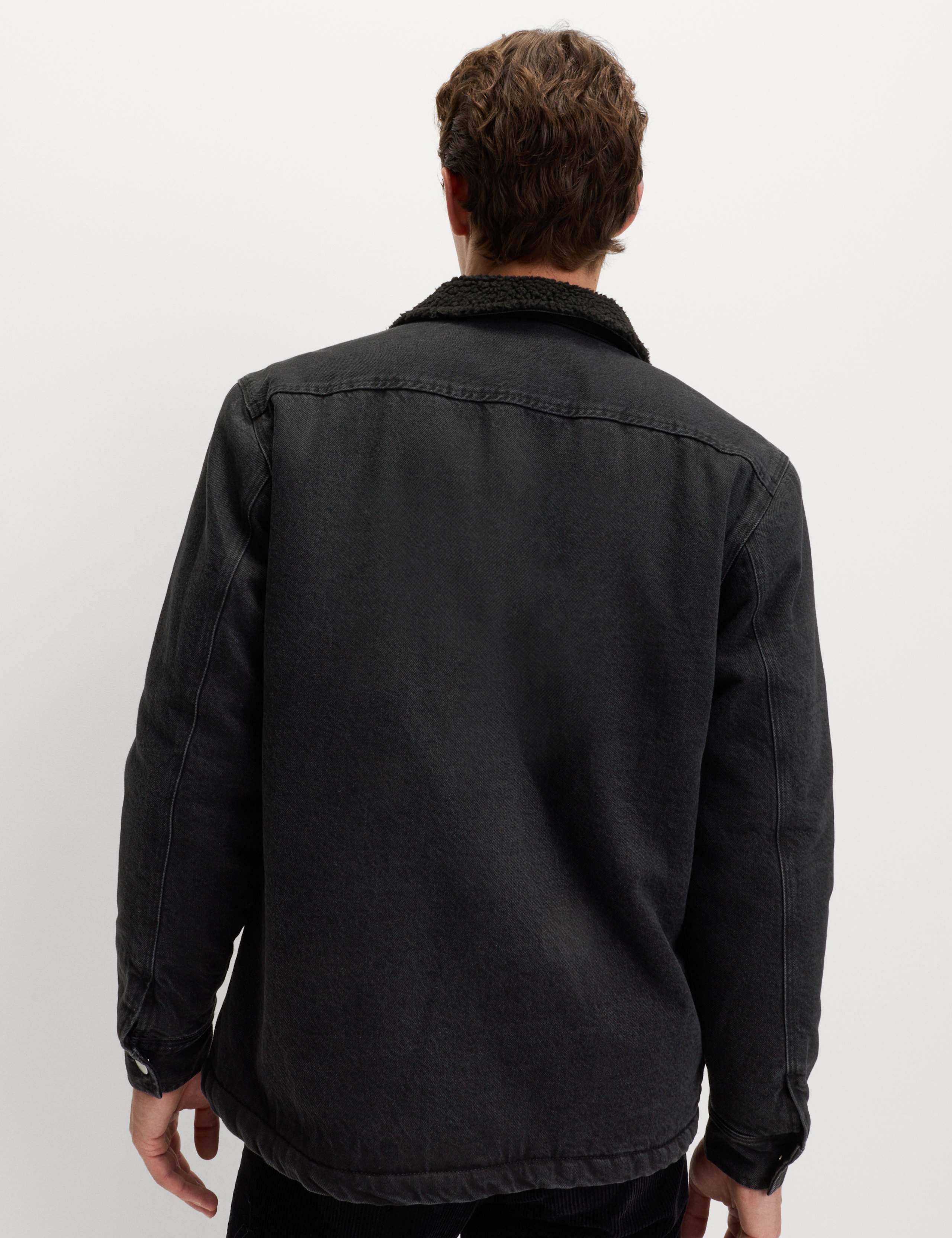 Denim Borg Lined Overshirt 4 of 5
