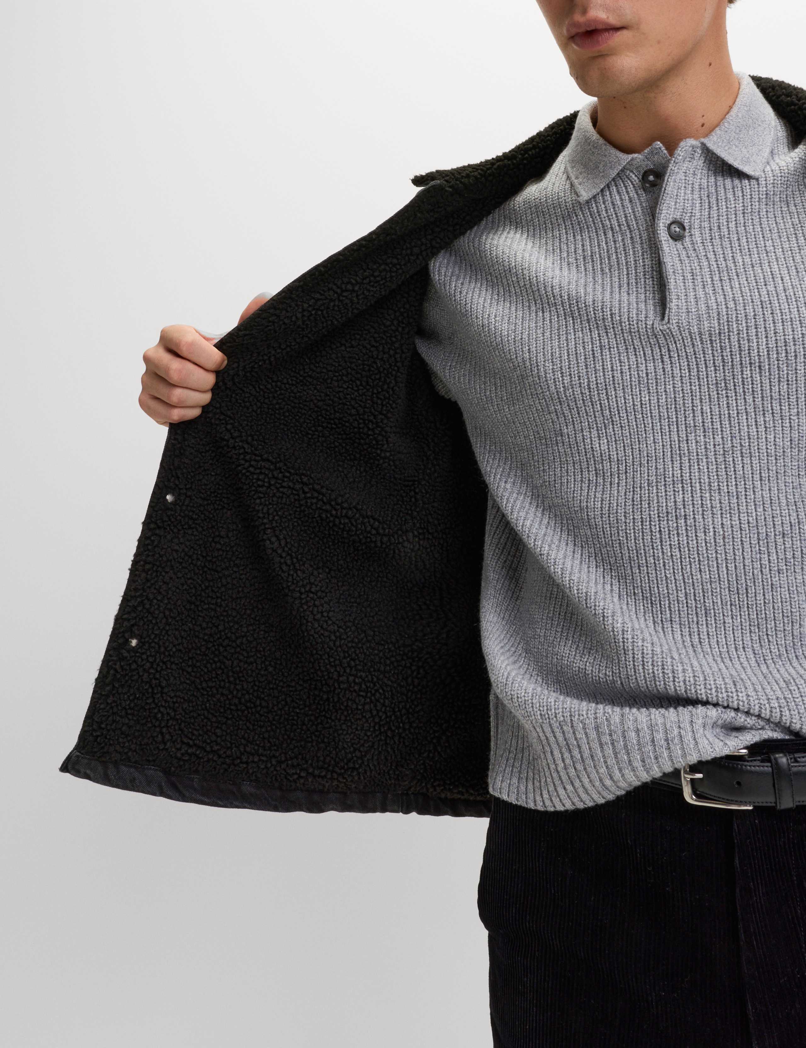 Denim Borg Lined Overshirt 5 of 5