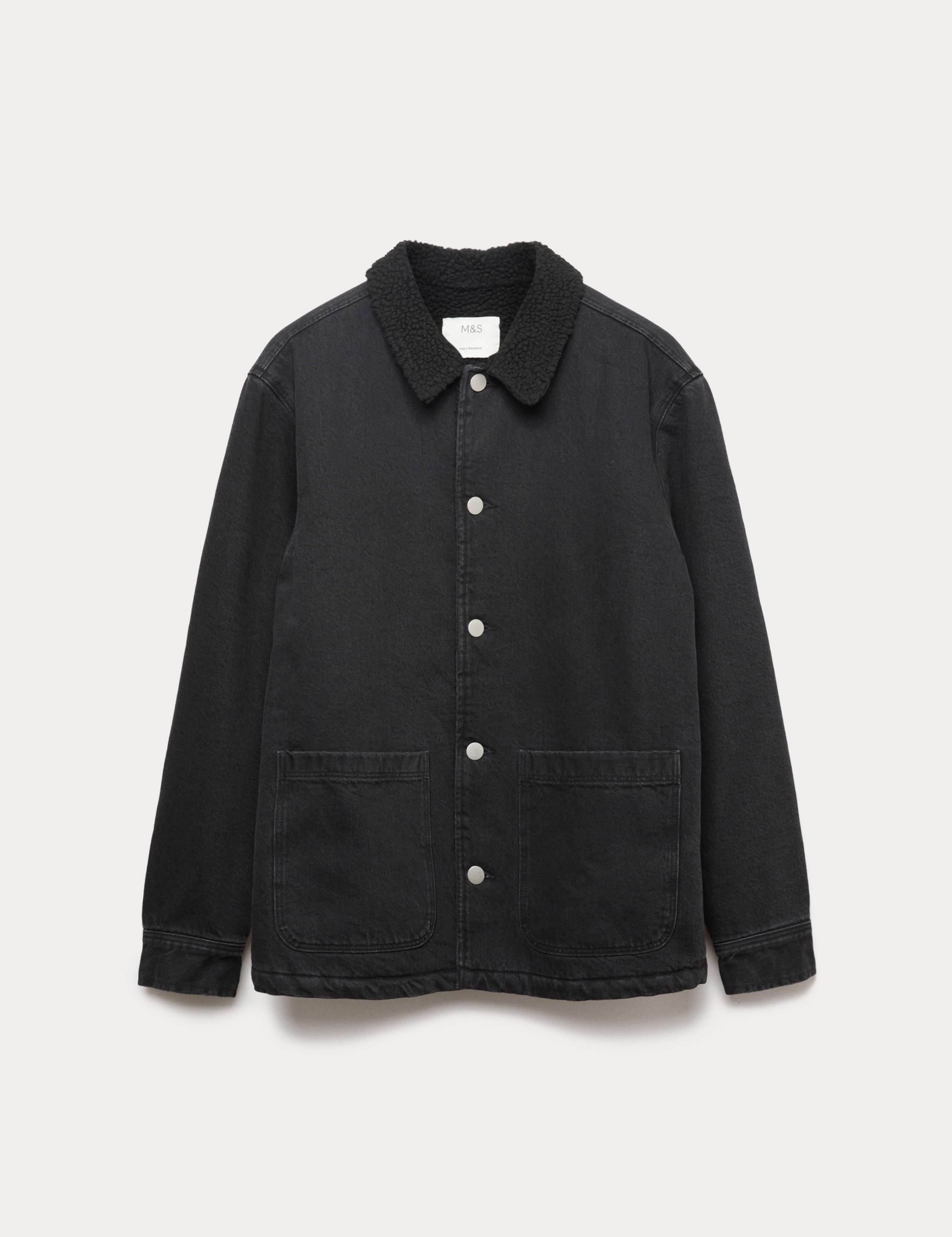 Denim Borg Lined Overshirt 2 of 5