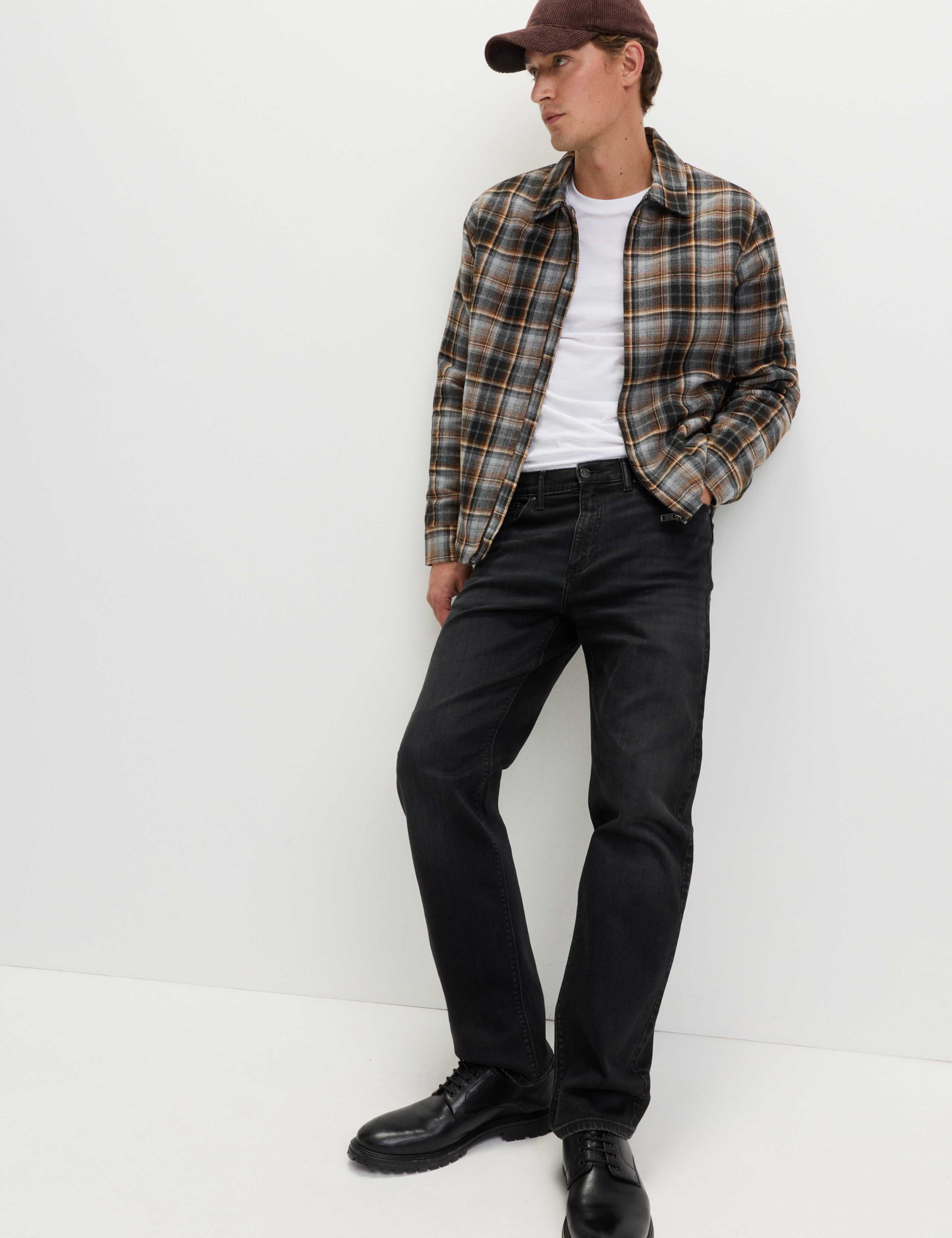 Regular Fit Checked Fleece Lined Overshirt 4 of 5