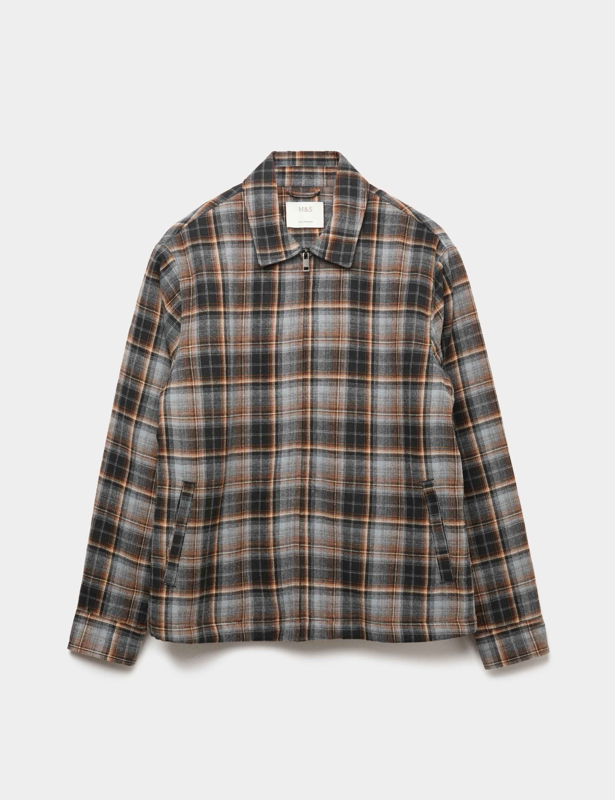 Regular Fit Checked Fleece Lined Overshirt 2 of 5