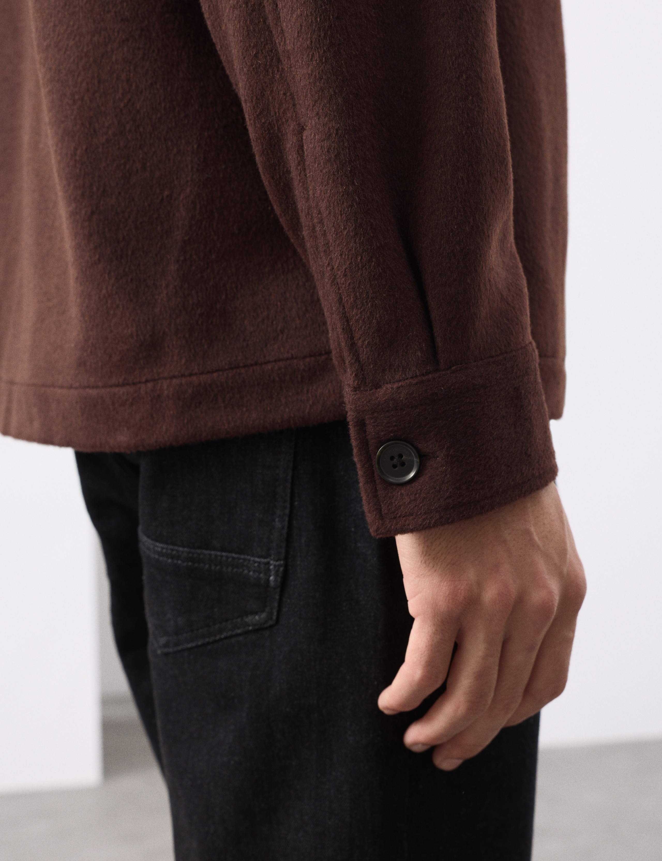 Regular Fit Wool Blend Overshirt 7 of 7