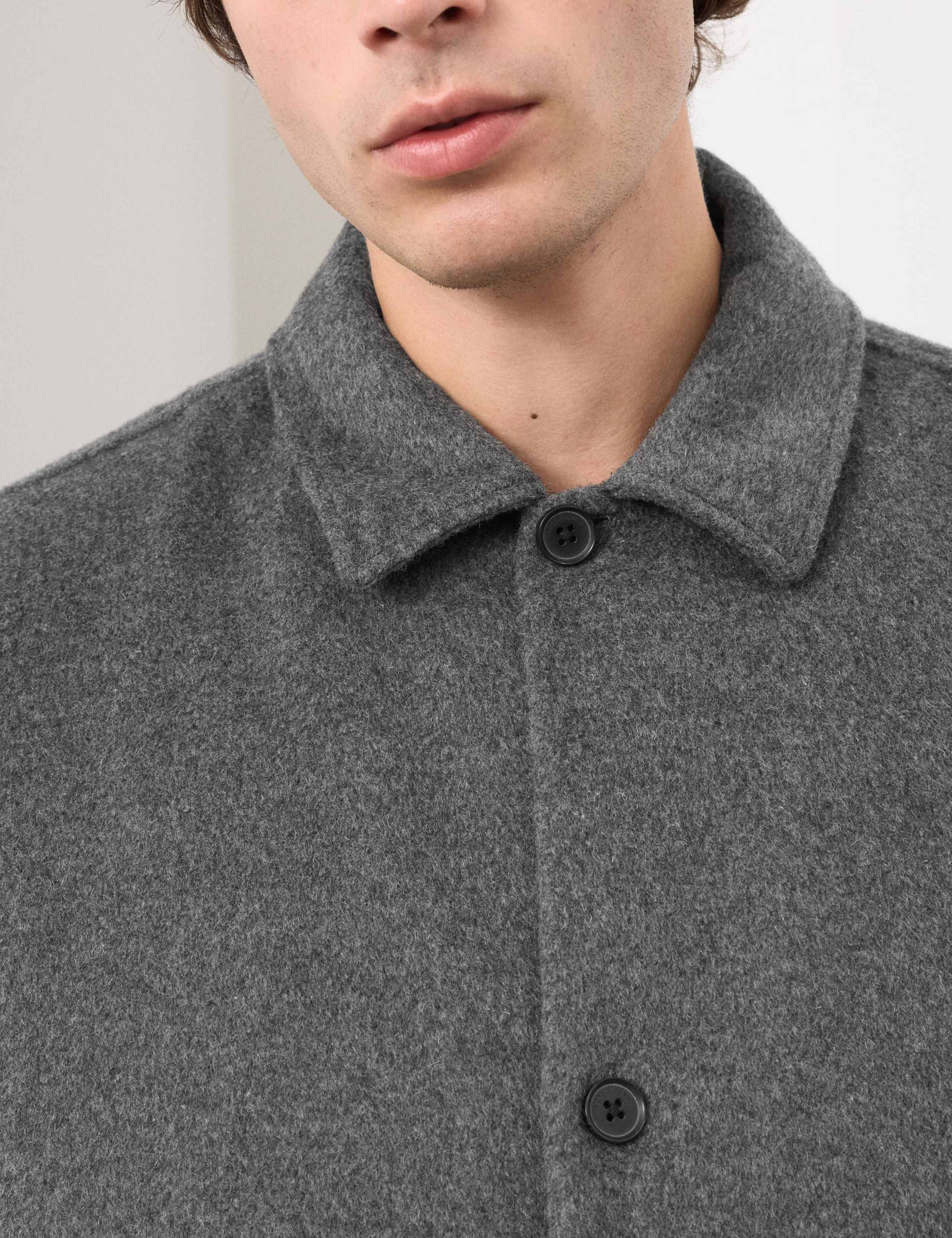 Regular Fit Wool Blend Overshirt 5 of 7