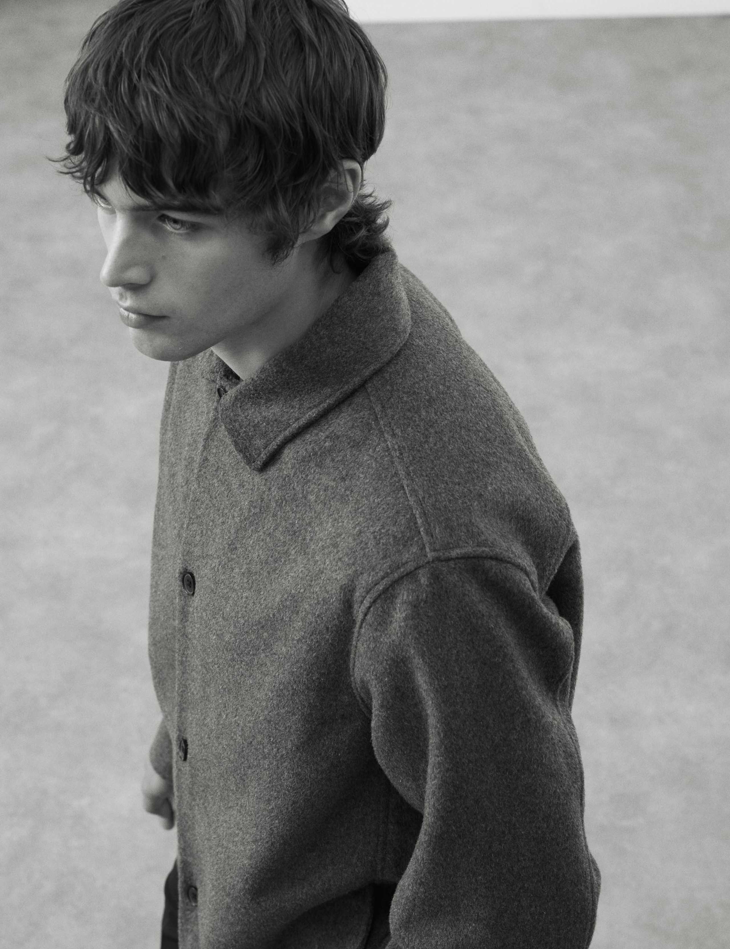 Regular Fit Wool Blend Overshirt 7 of 7