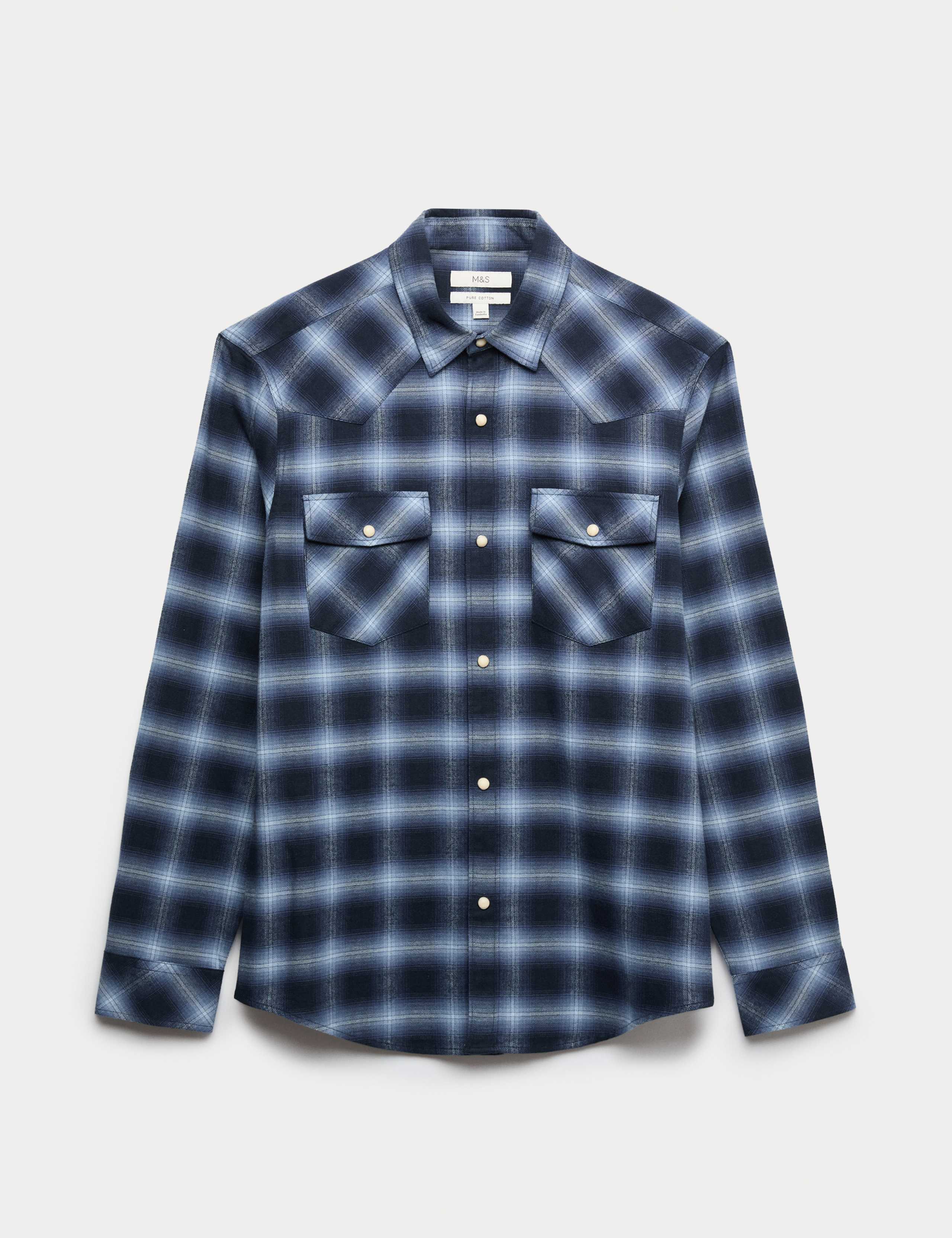 Regular Fit Pure Cotton Checked Flannel Shirt 2 of 6