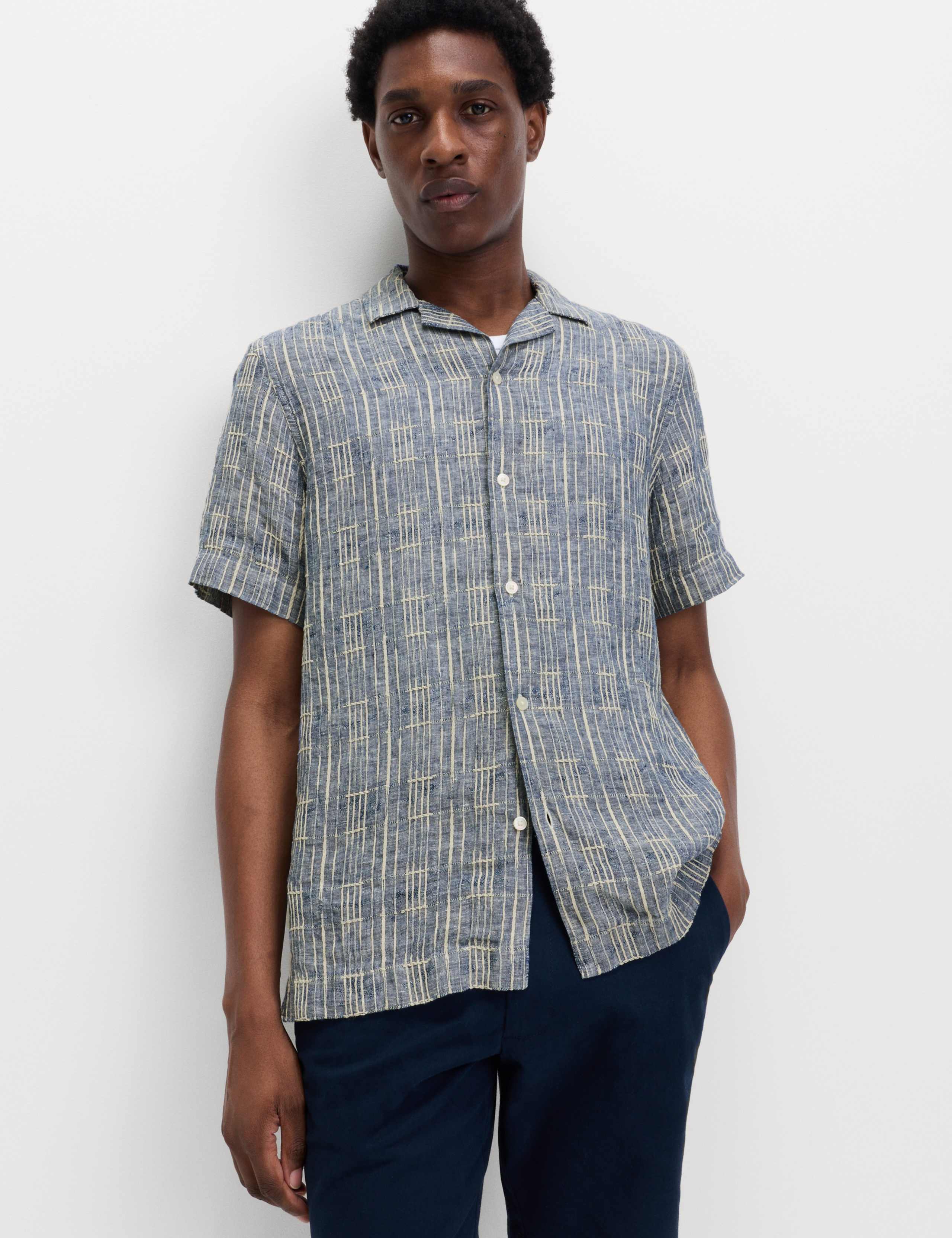 Regular Fit Linen Rich Printed Shirt 6 of 6