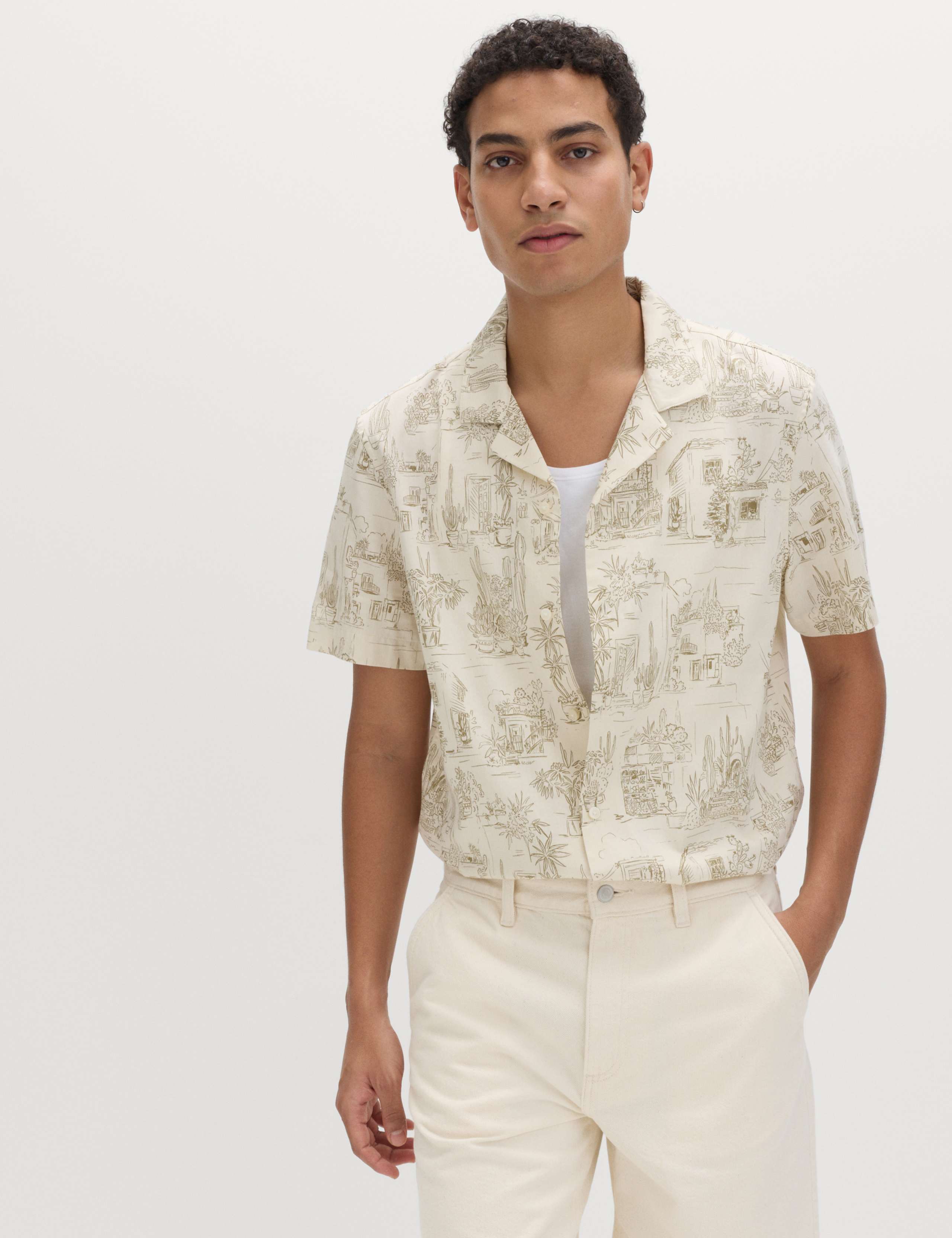 Pure Cotton Printed Short Sleeve Shirt 3 of 5