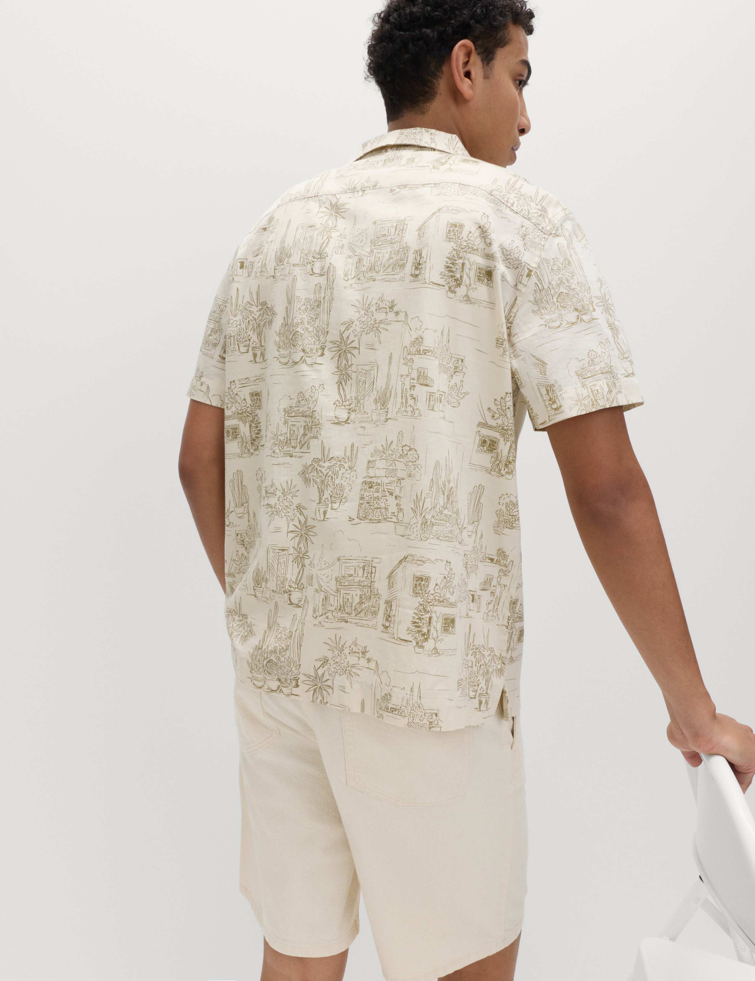 Pure Cotton Printed Short Sleeve Shirt 4 of 5