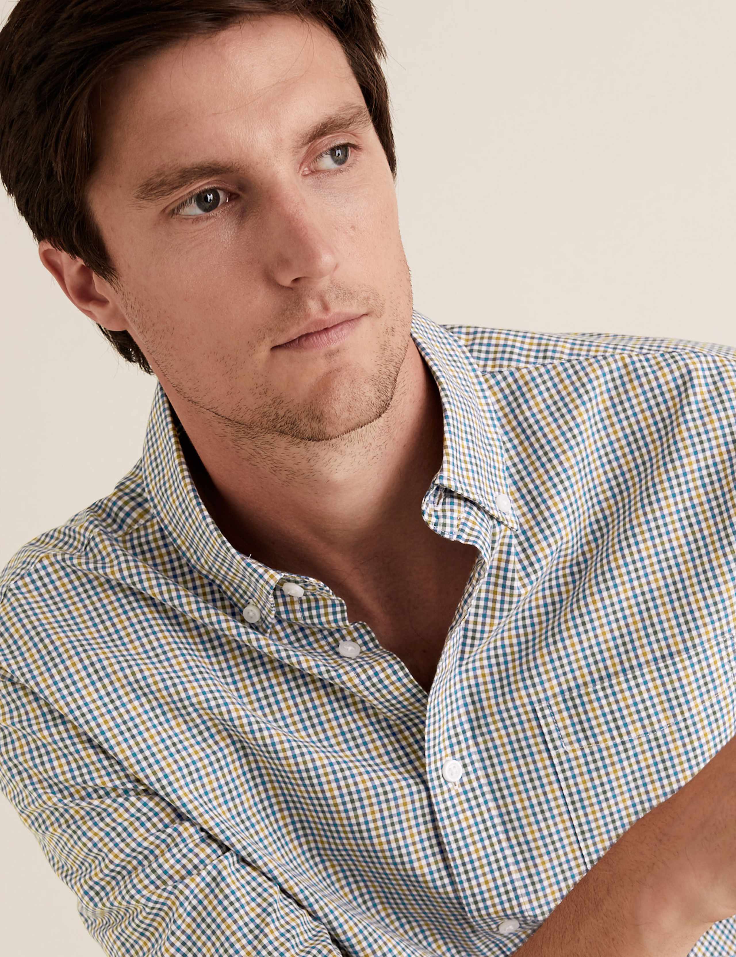 Pure Cotton Gingham Checked Shirt 1 of 4