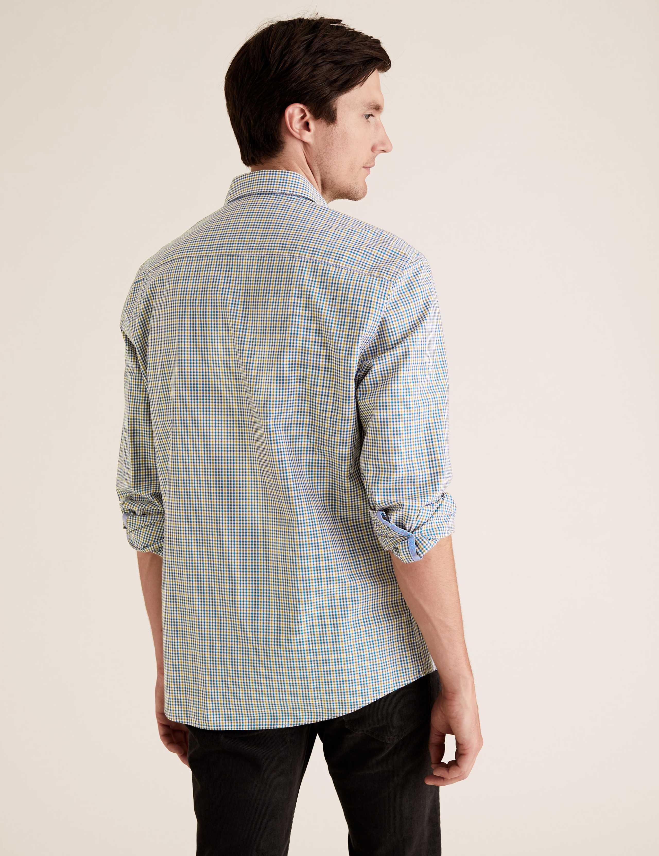 Pure Cotton Gingham Checked Shirt 4 of 4