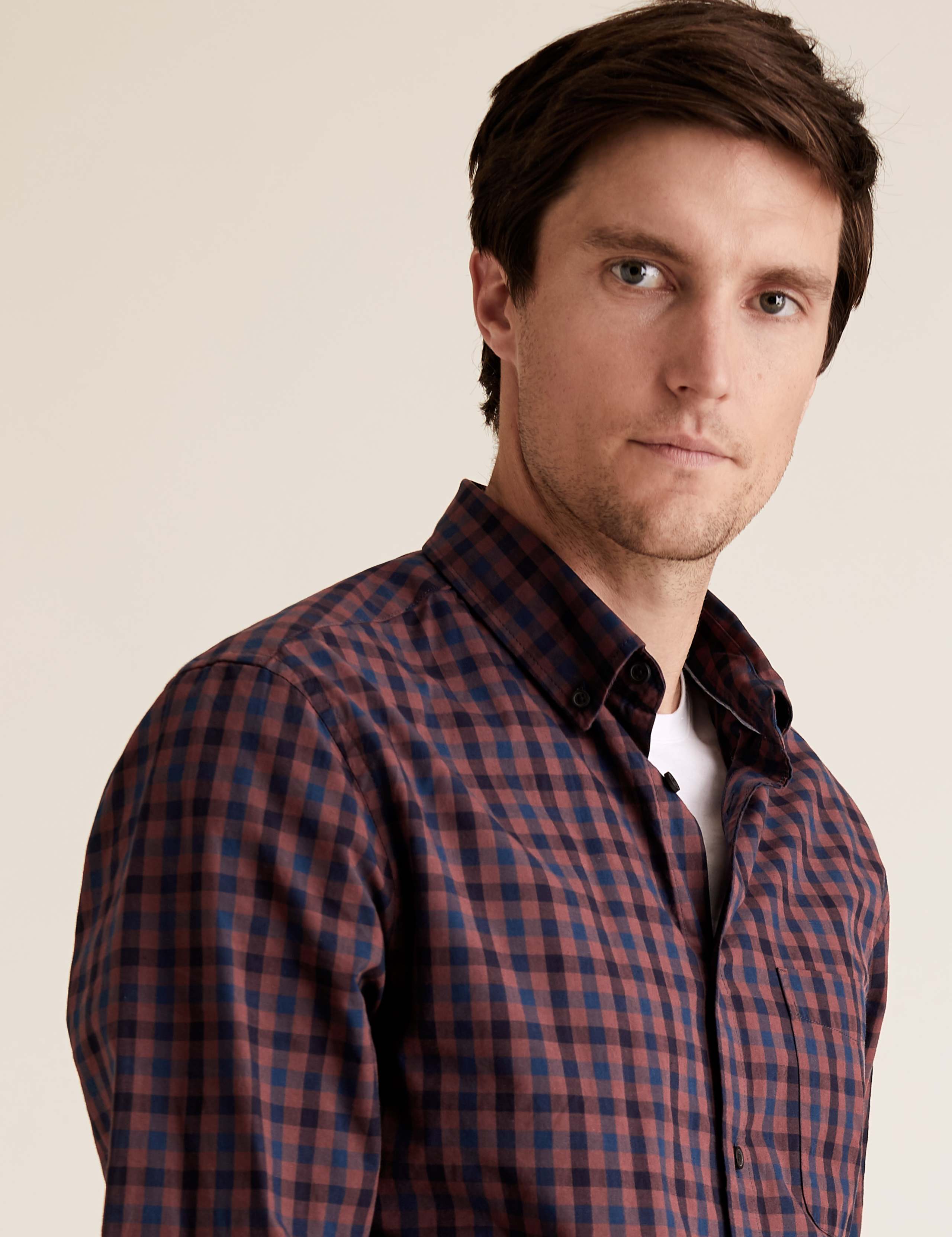 Pure Cotton Checked Shirt 3 of 4