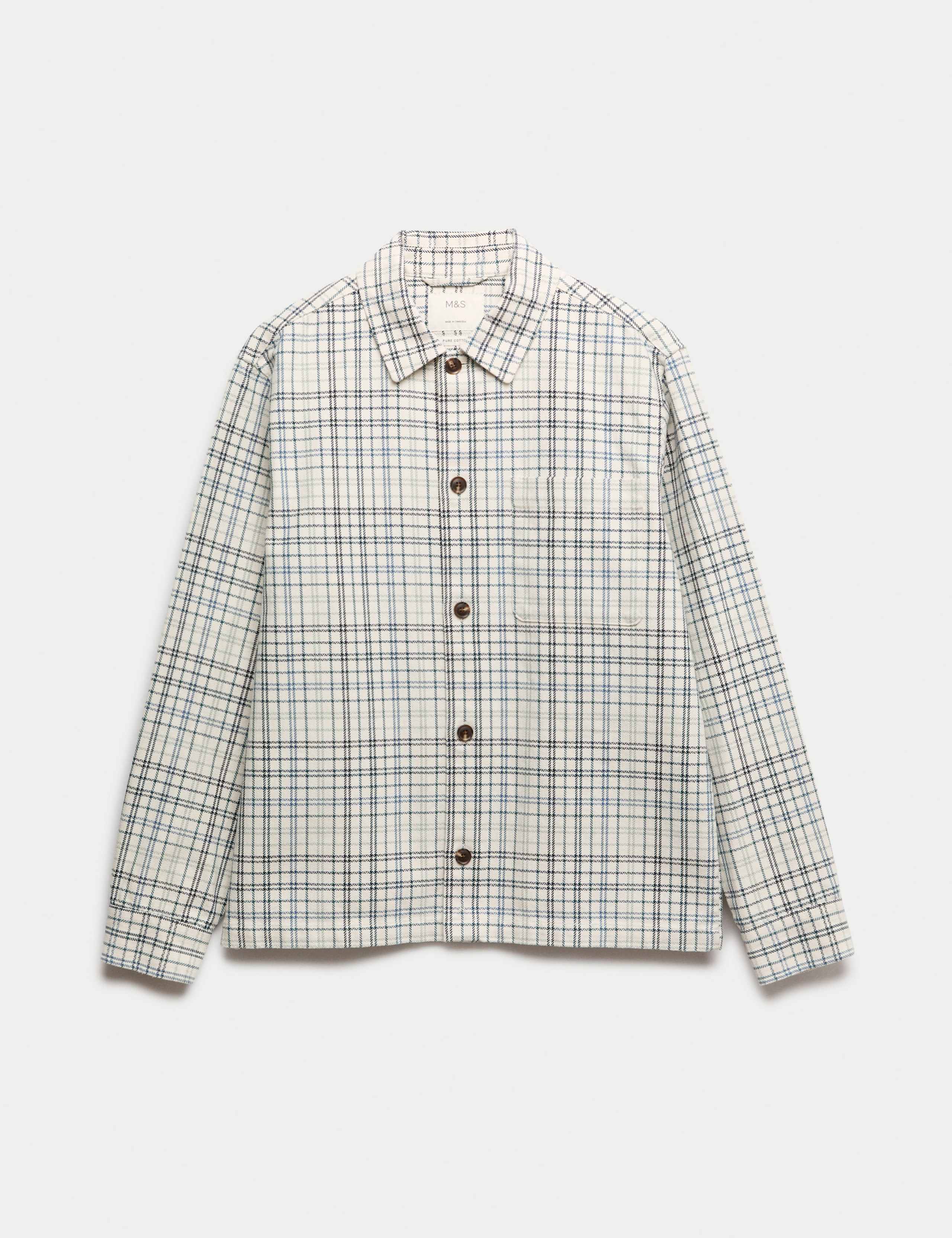 Pure Cotton Check Overshirt 2 of 7