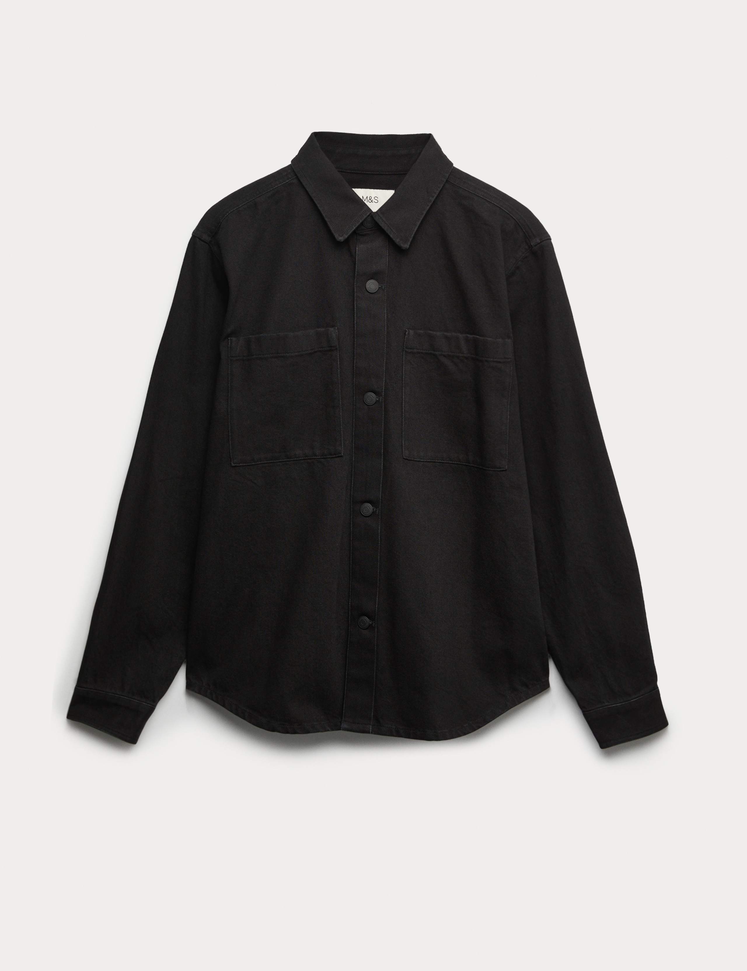 Regular Fit Denim Overshirt 2 of 6