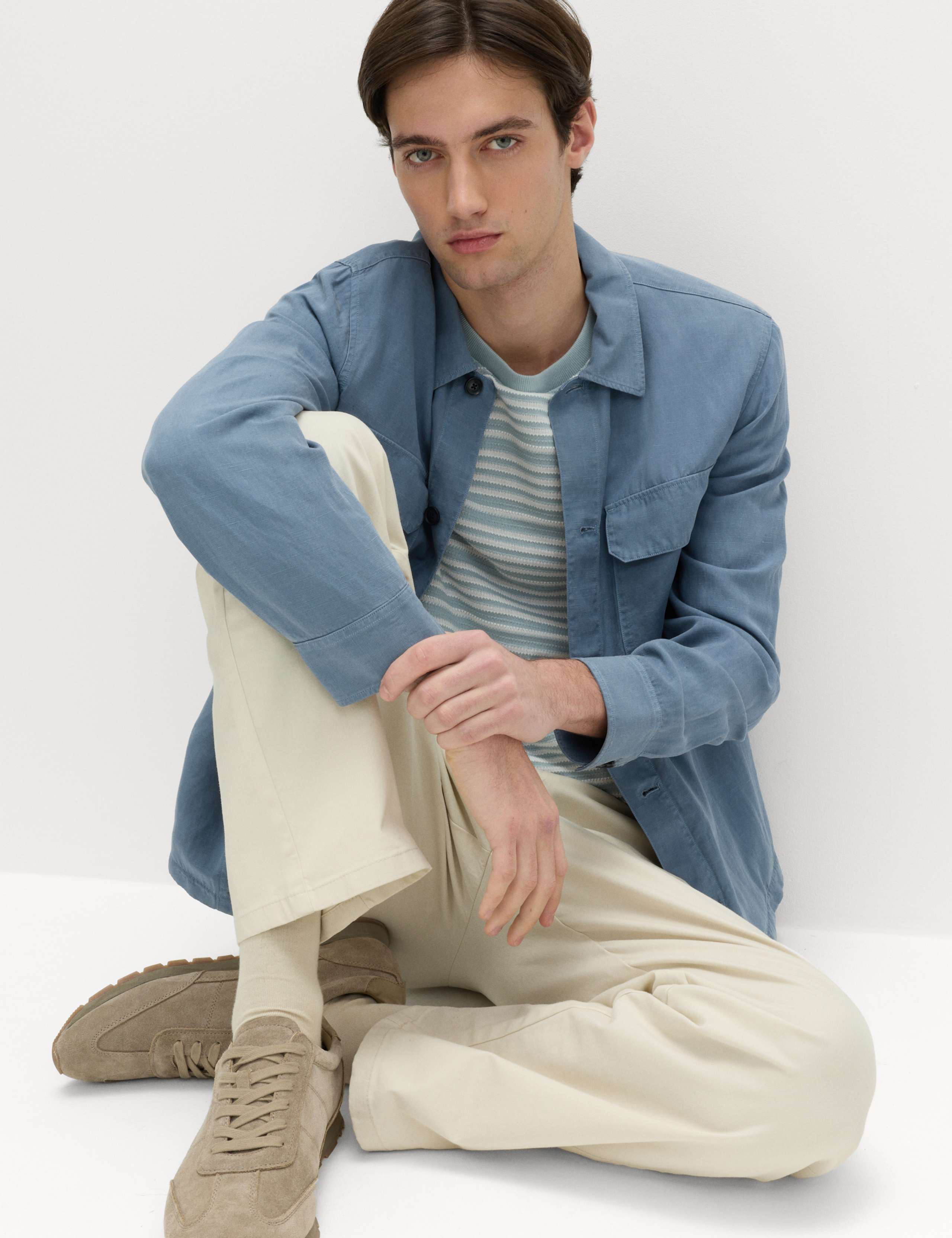 Regular Fit Lyocell Blend Overshirt 3 of 6