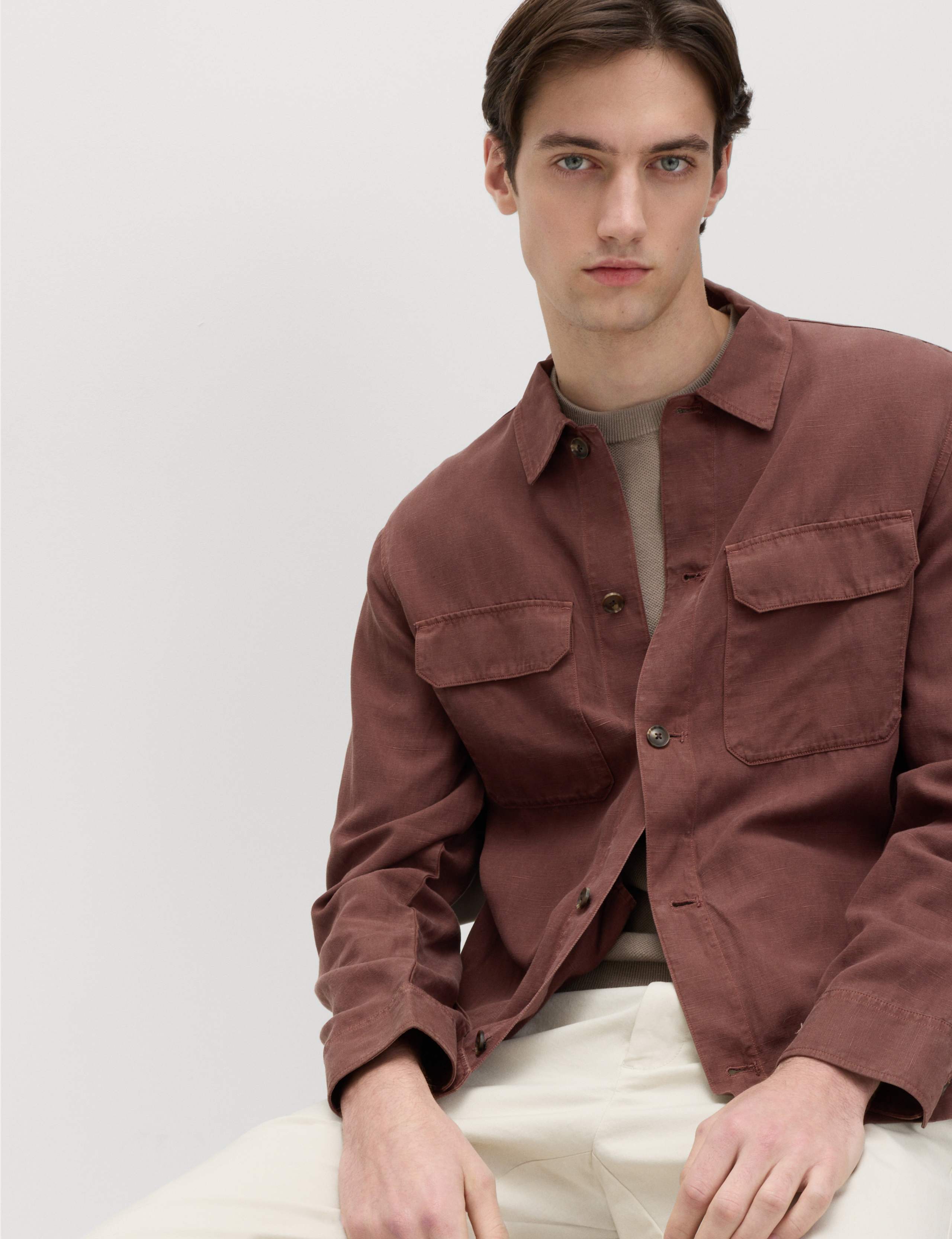 Regular Fit Lyocell Blend Overshirt 6 of 6