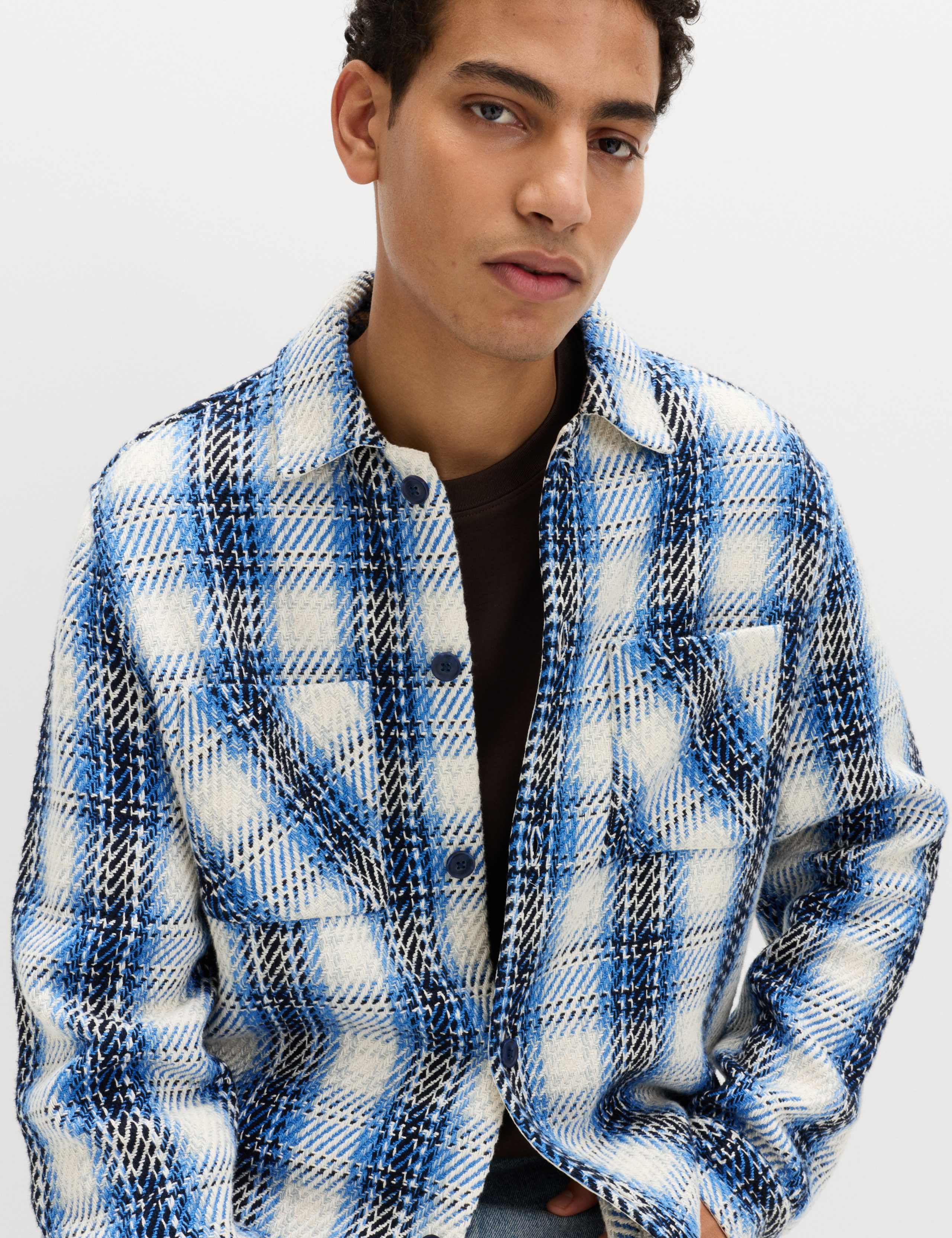 Regular Fit Pure Cotton Checked Overshirt 6 of 6