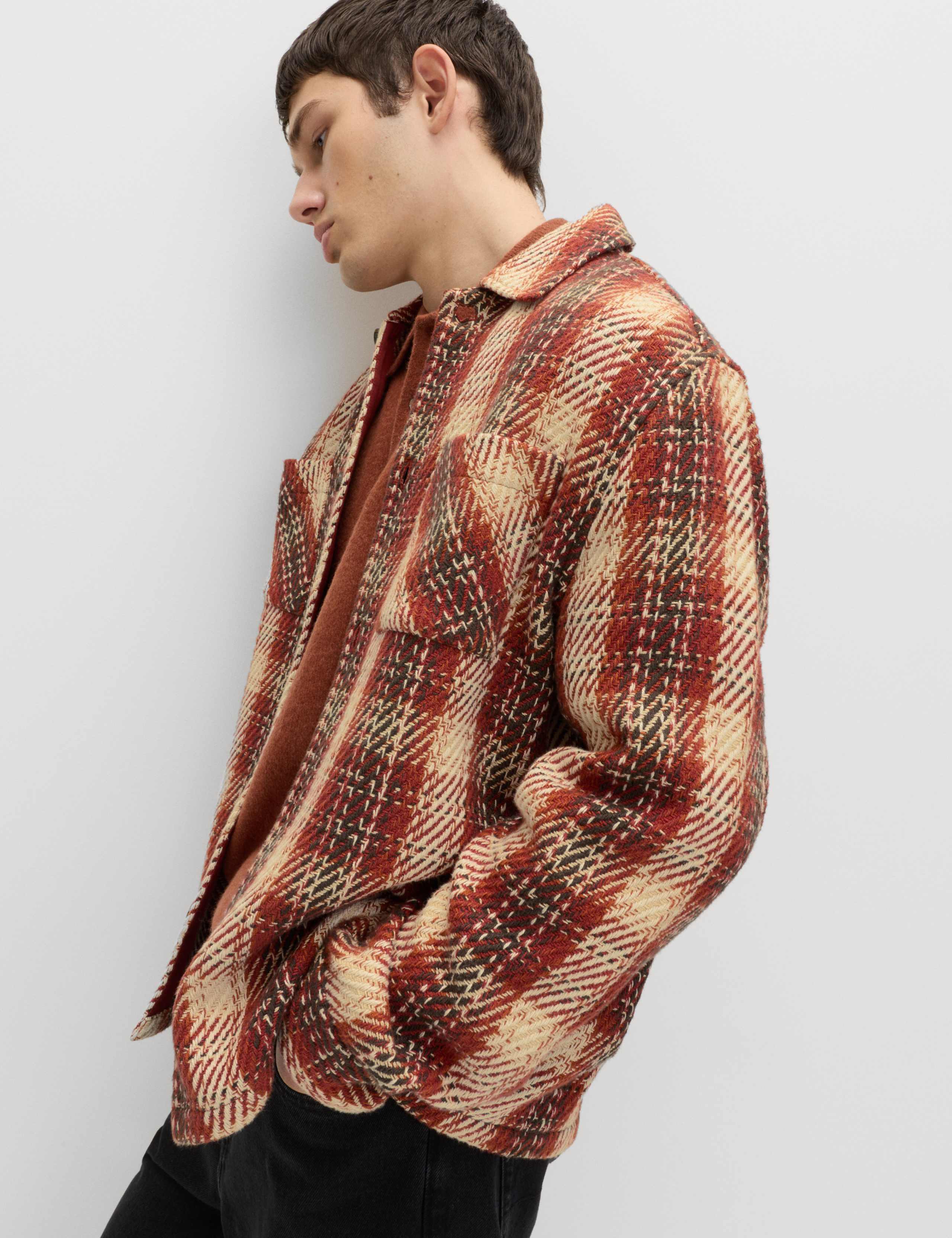 Regular Fit Pure Cotton Checked Overshirt 3 of 6