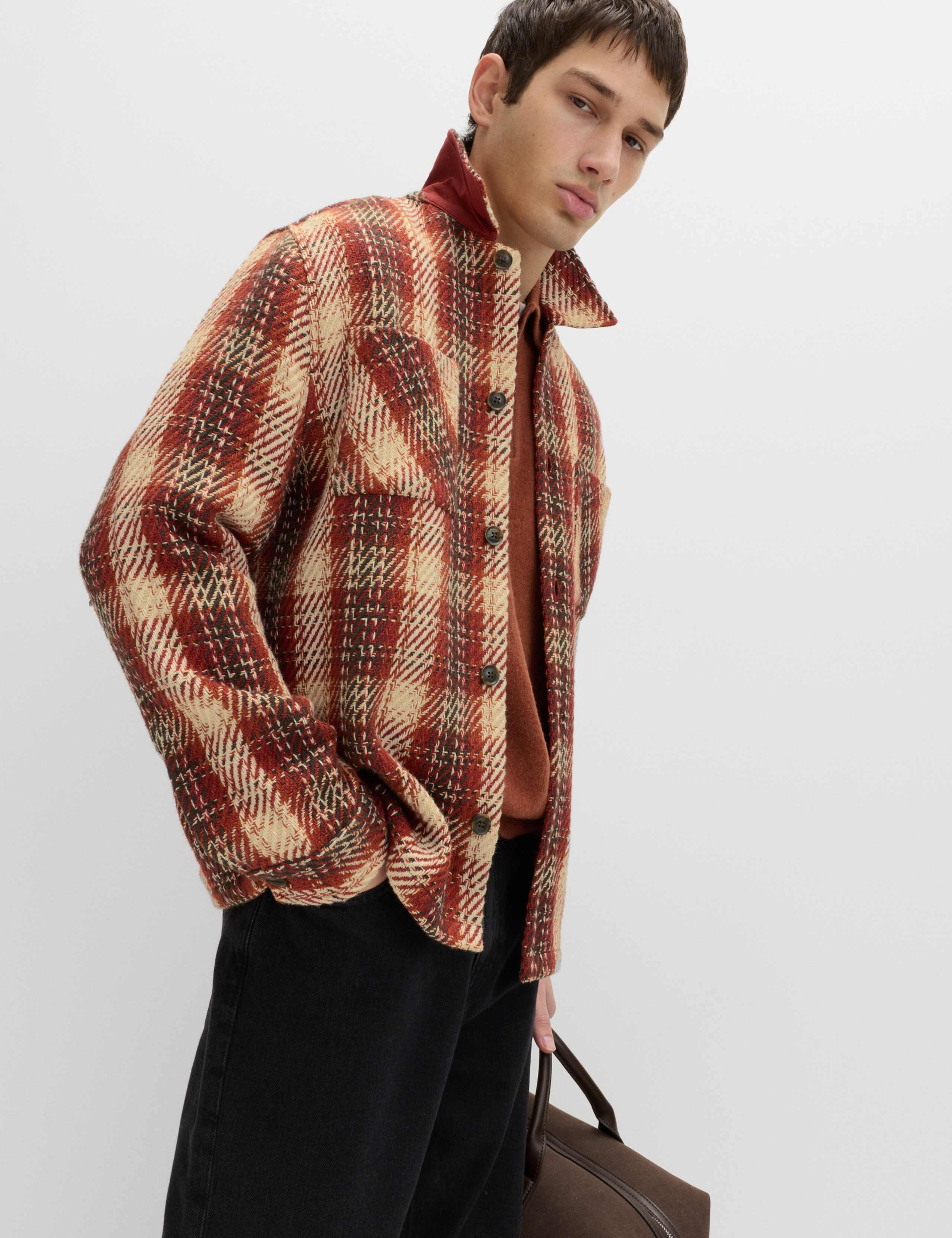 Regular Fit Pure Cotton Checked Overshirt 5 of 6