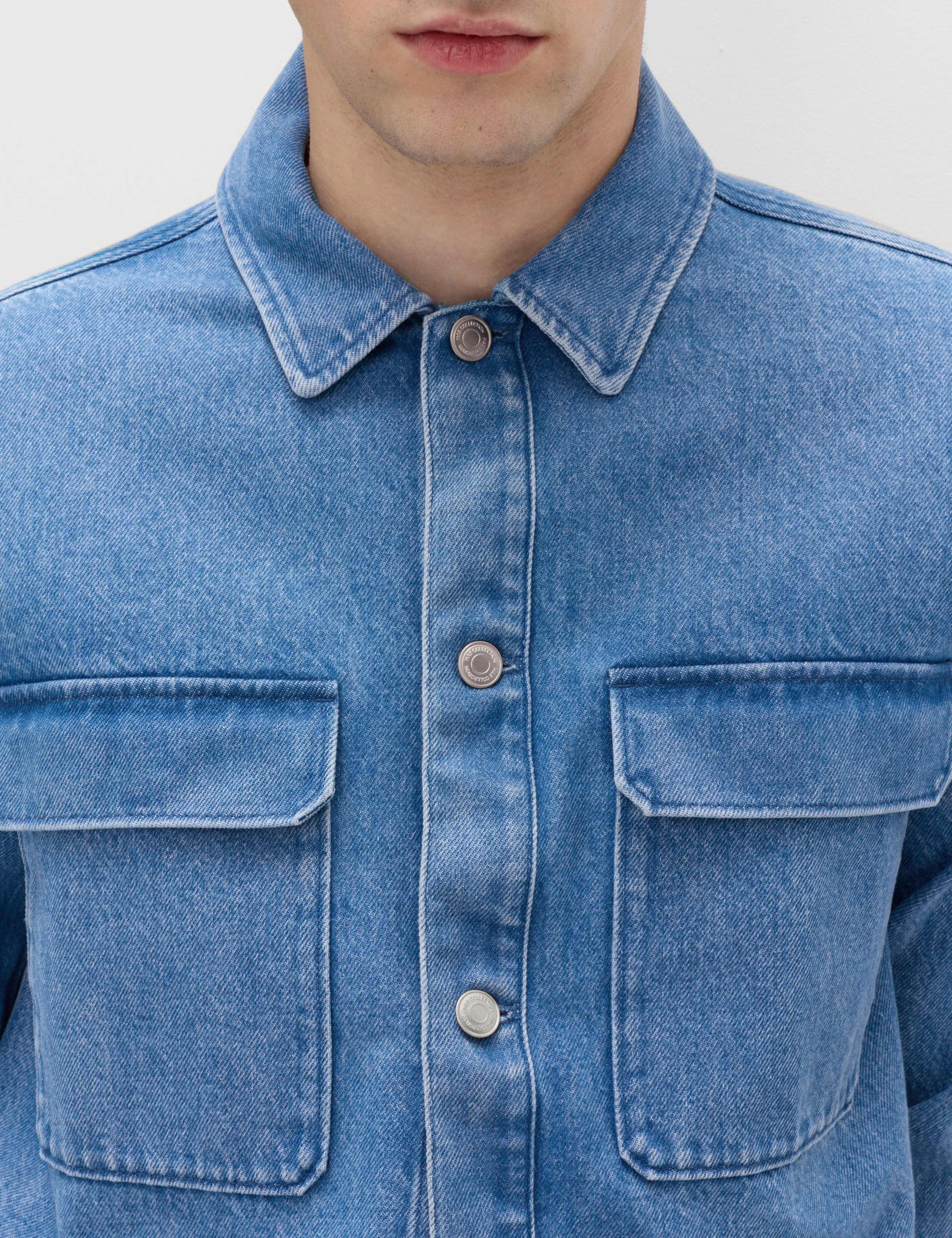 Regular Fit Pure Cotton Denim Overshirt 1 of 6