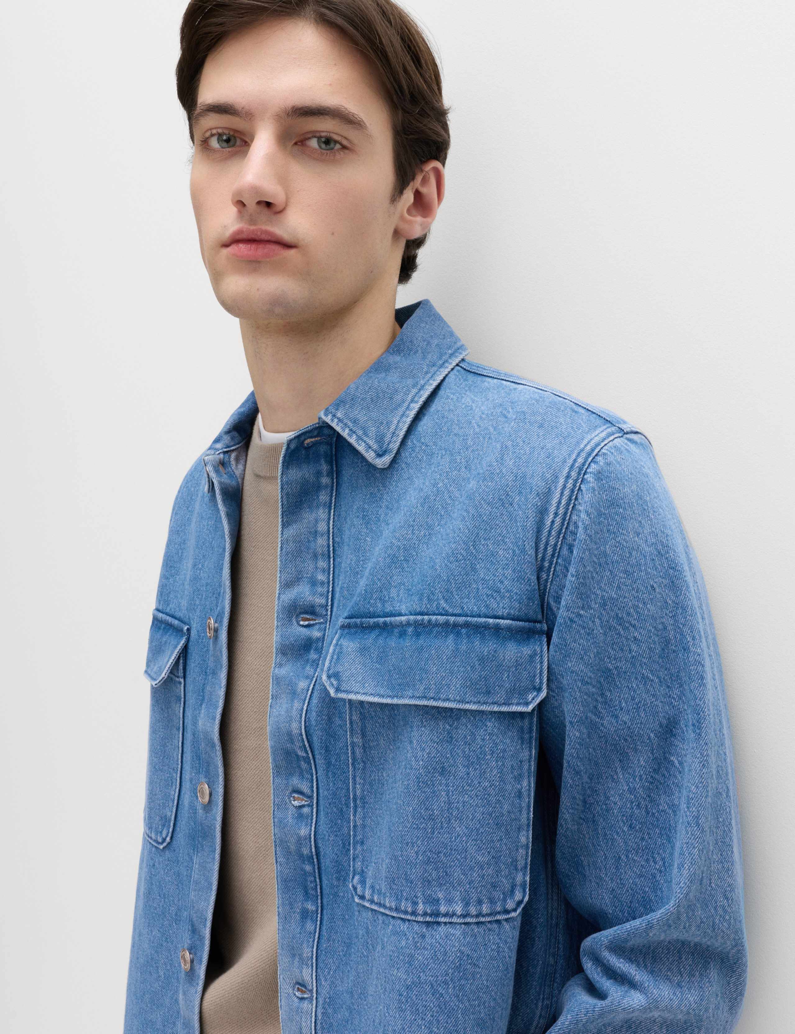 Regular Fit Pure Cotton Denim Overshirt 3 of 6