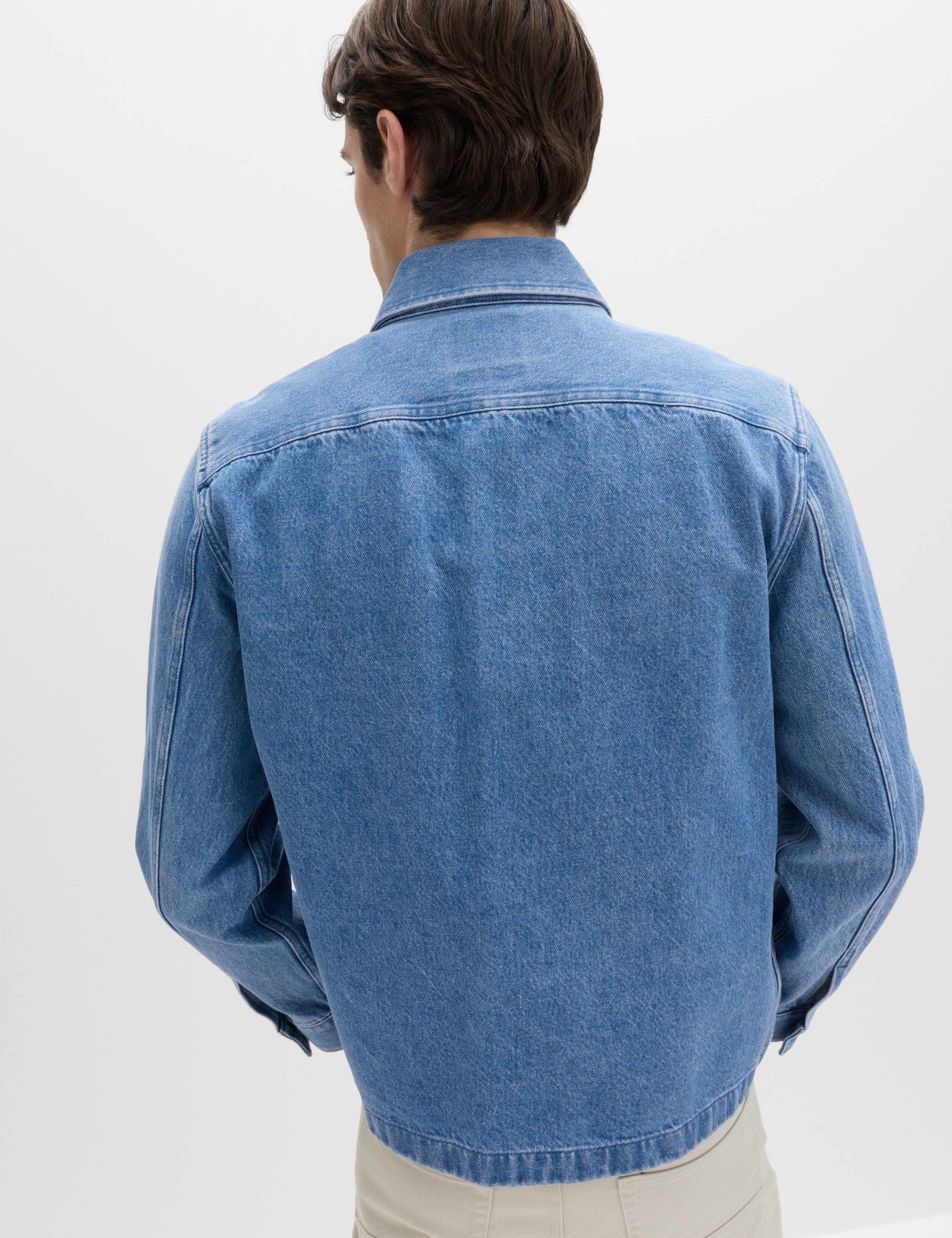 Regular Fit Pure Cotton Denim Overshirt 5 of 6