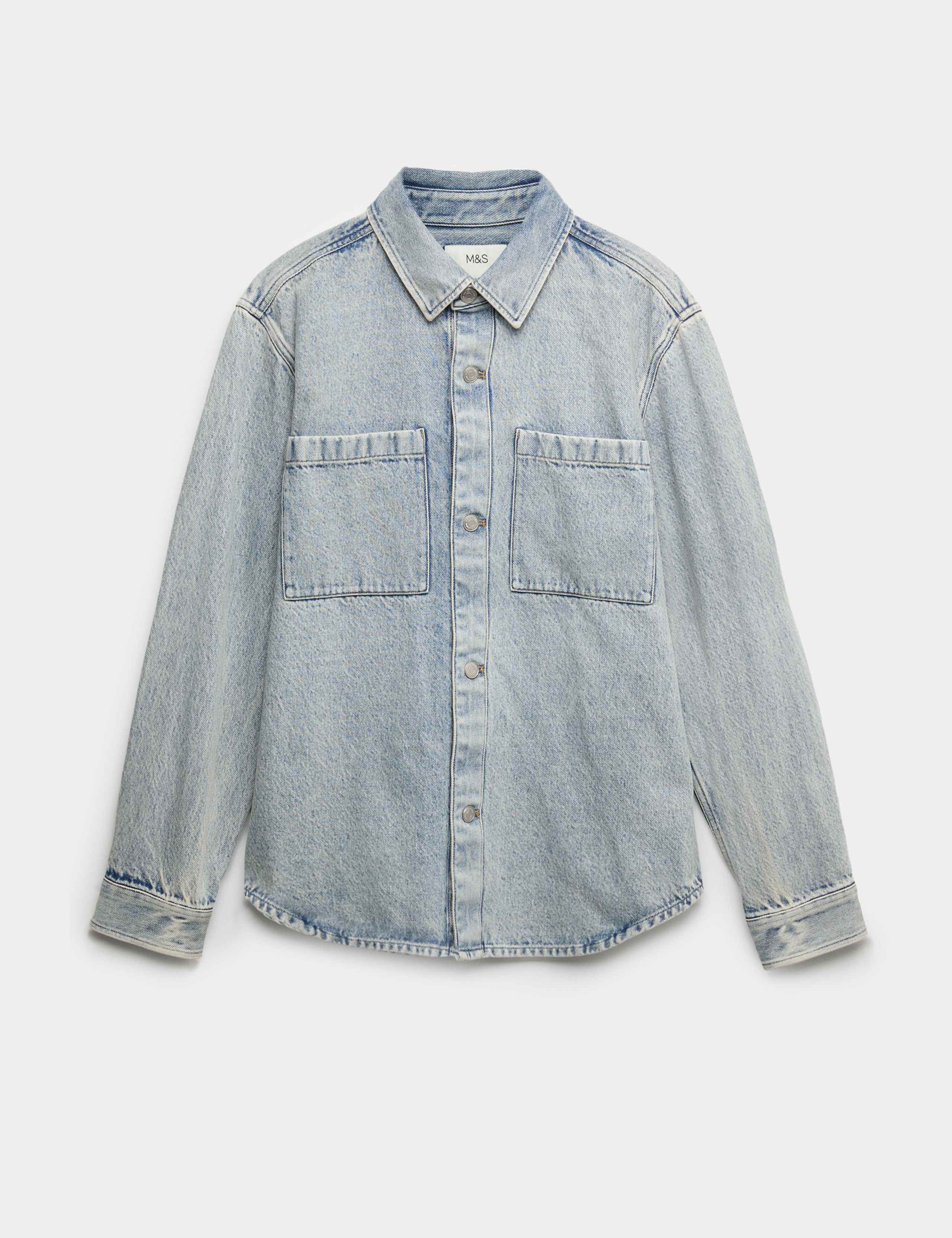 Pure Cotton Denim Overshirt 2 of 7
