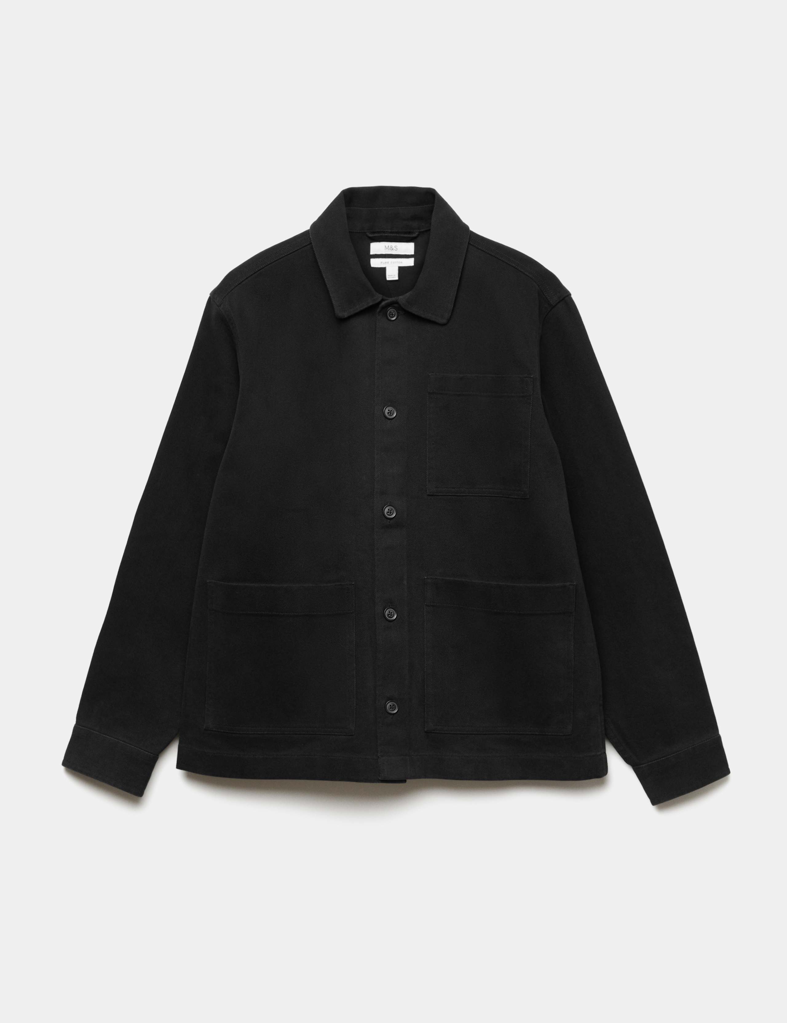 Regular Fit Pure Cotton Twill Overshirt 2 of 7