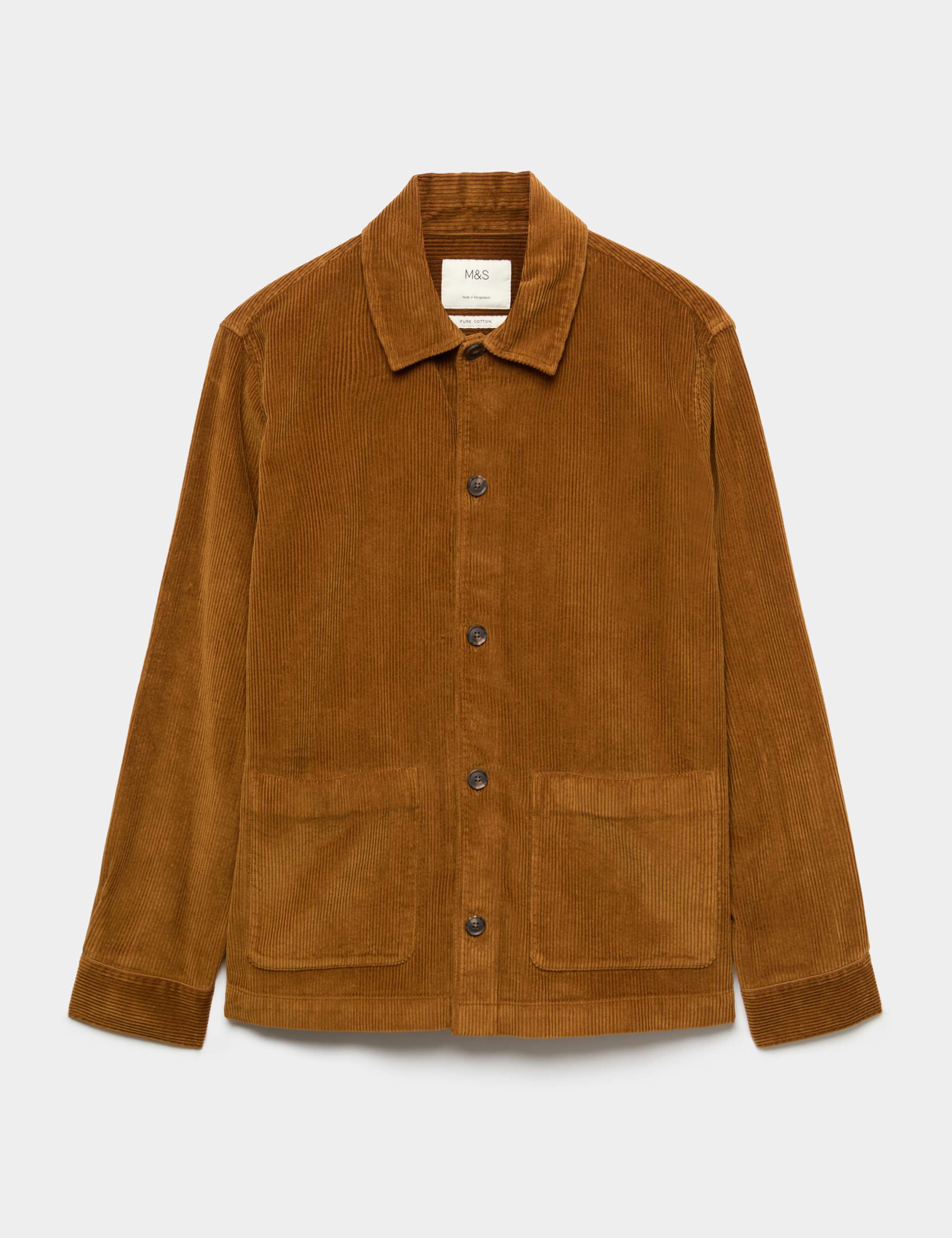 Pure Cotton Corduroy Garment Dye Overshirt 2 of 6