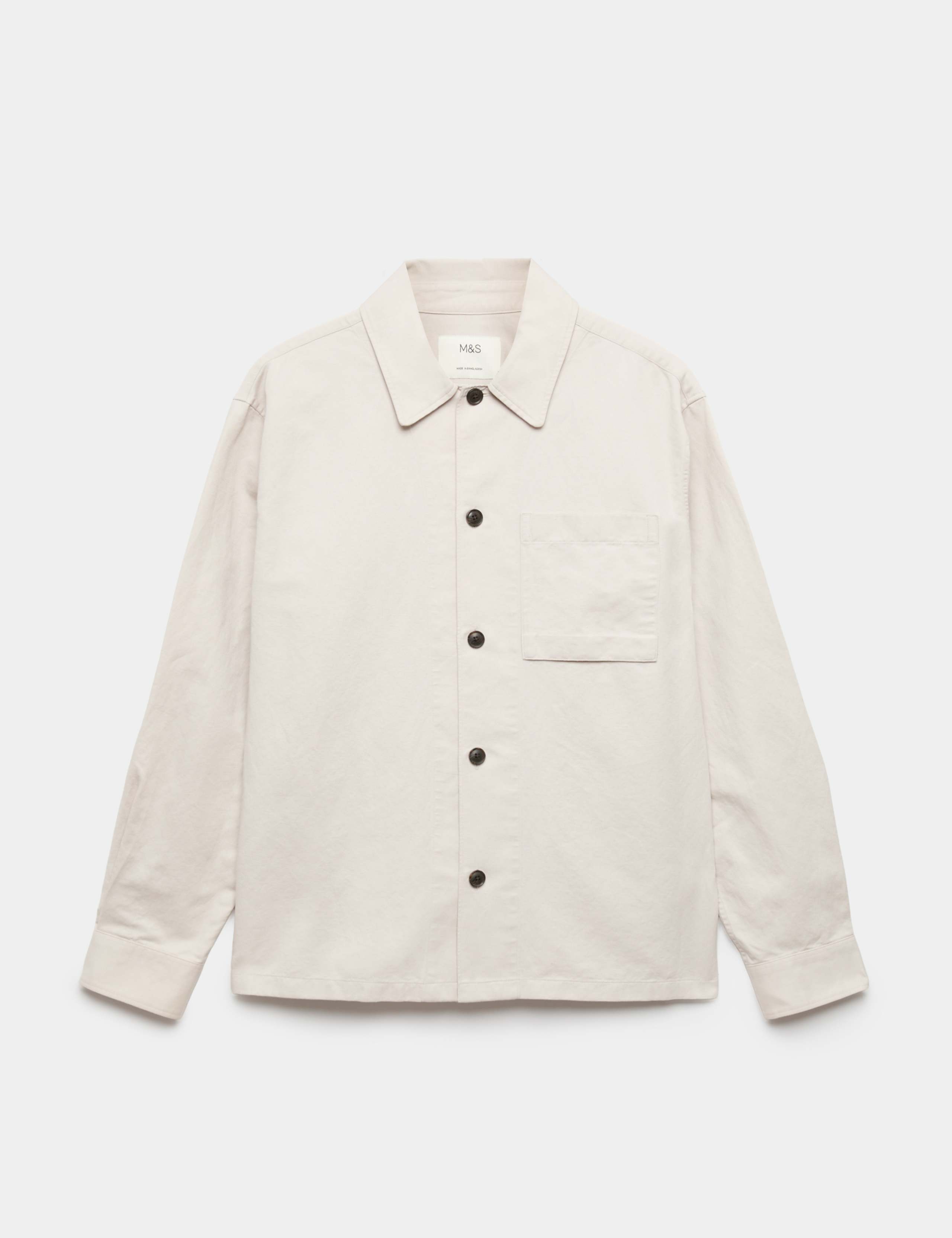 Regular Fit Cotton Linen Blend Overshirt 1 of 1