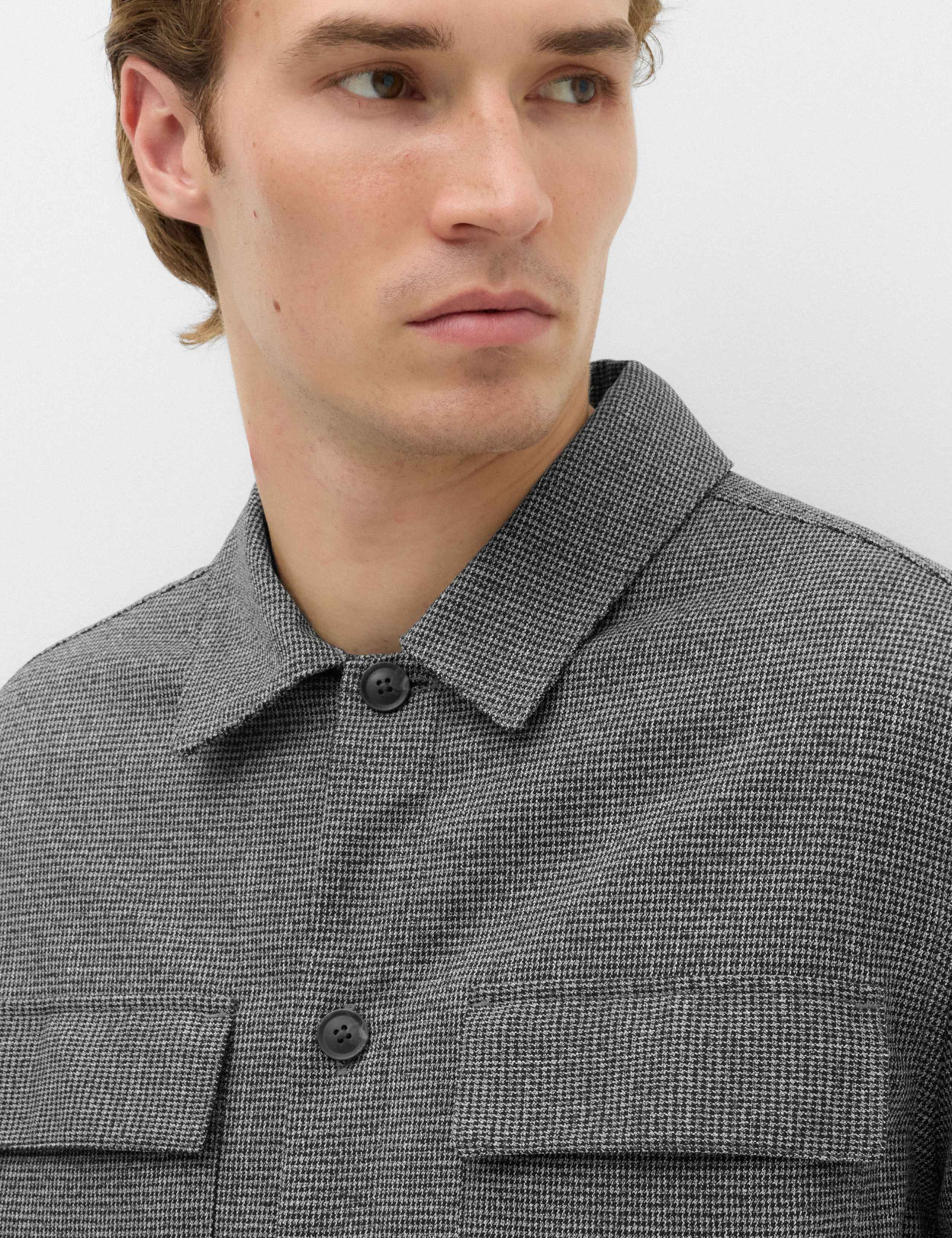 Cotton Rich Puppytooth Overshirt 3 of 5