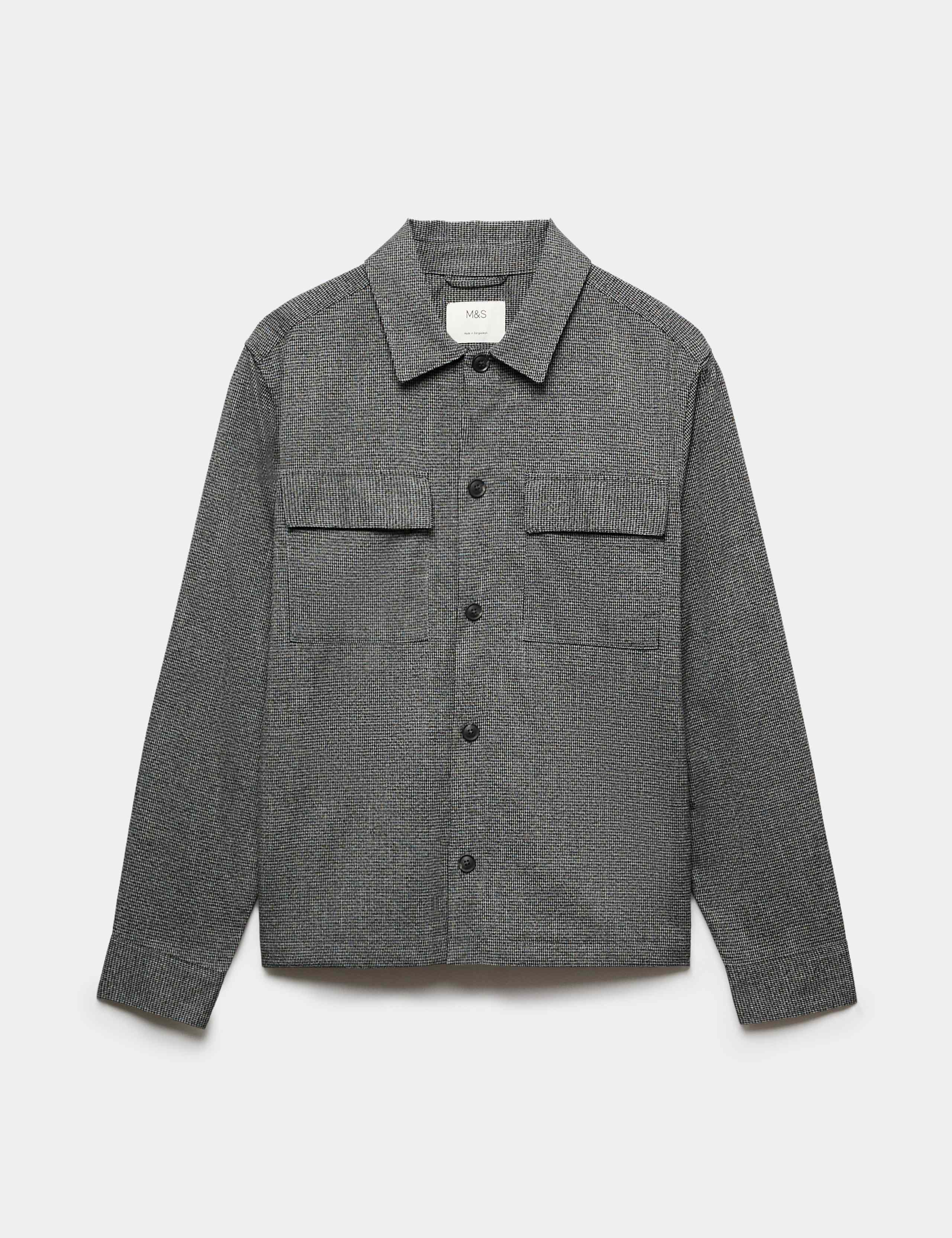 Cotton Rich Puppytooth Overshirt 2 of 5