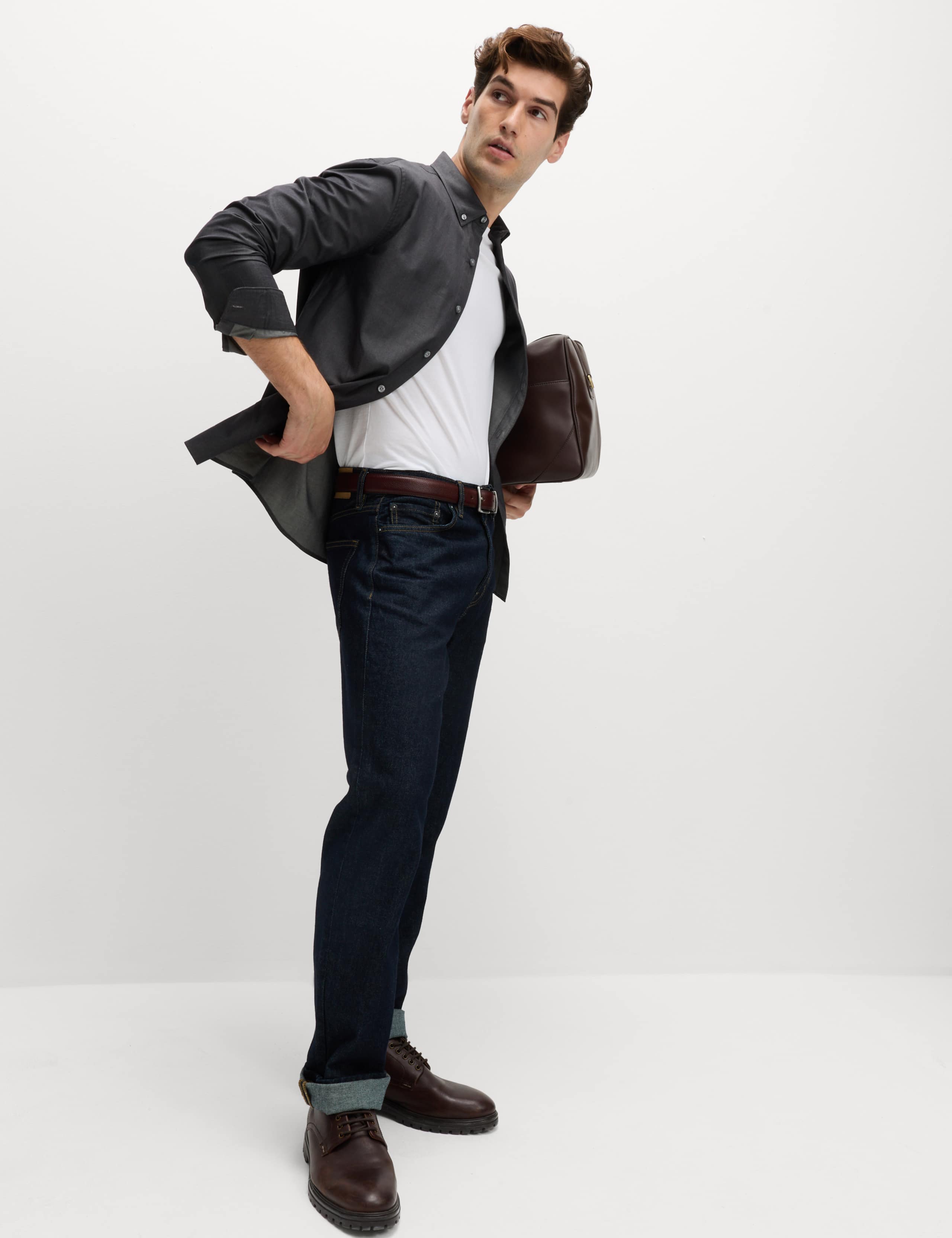 Regular Fit Easy Iron Denim Shirt 3 of 7