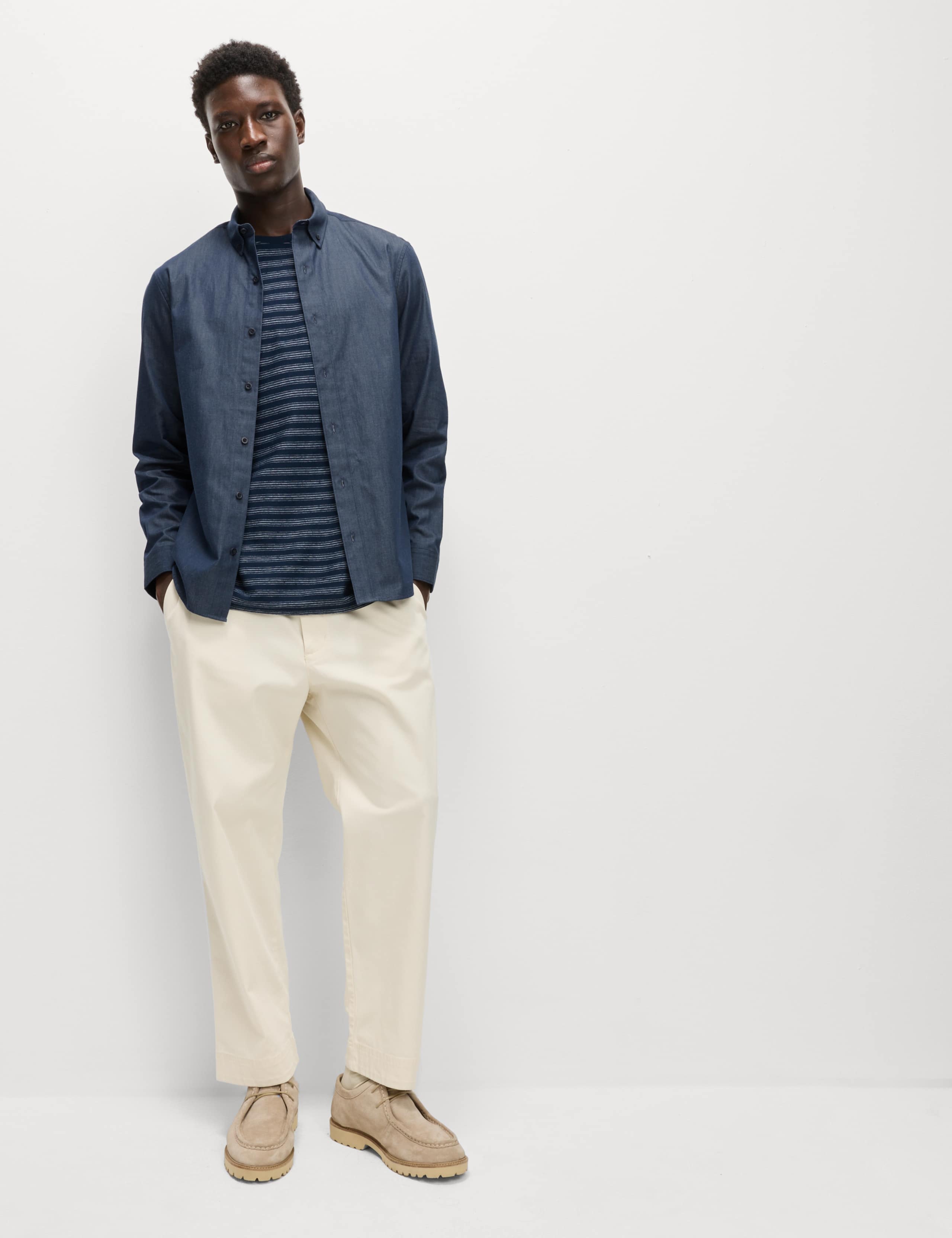 Regular Fit Easy Iron Denim Shirt 3 of 5