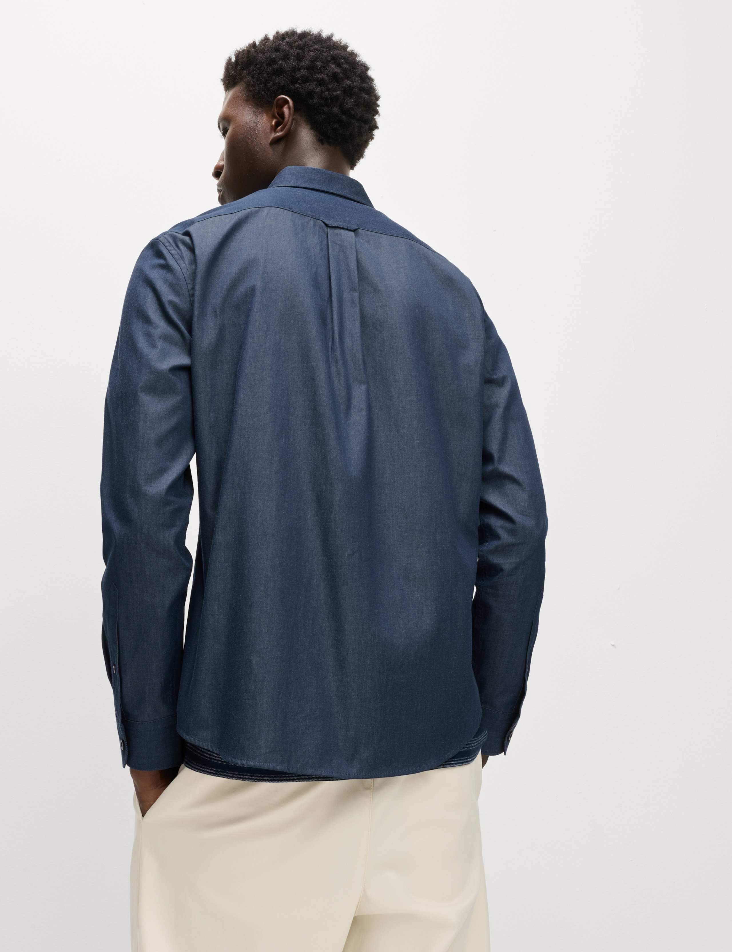 Regular Fit Easy Iron Denim Shirt 5 of 5