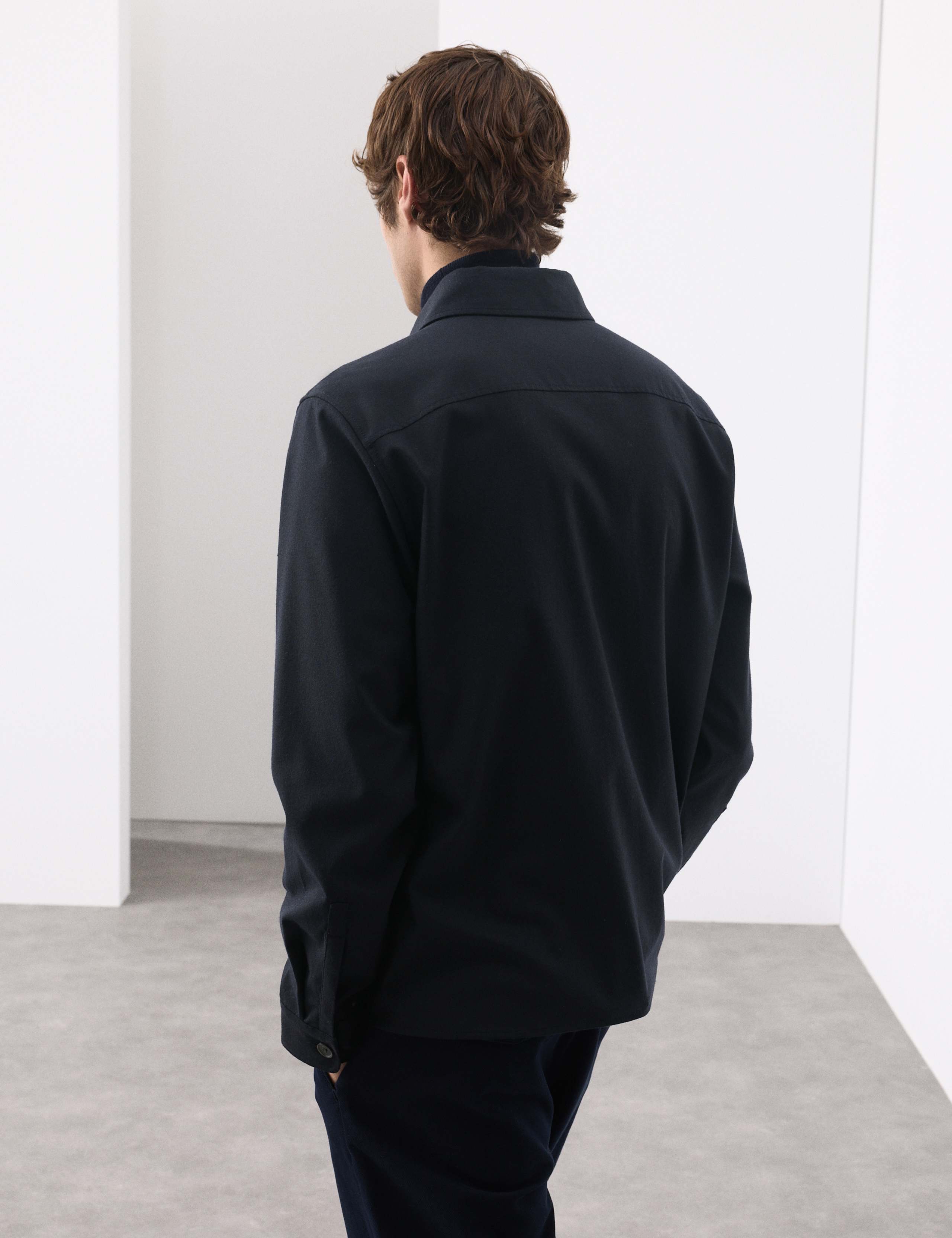 Regular Fit Wool Blend Overshirt 5 of 7