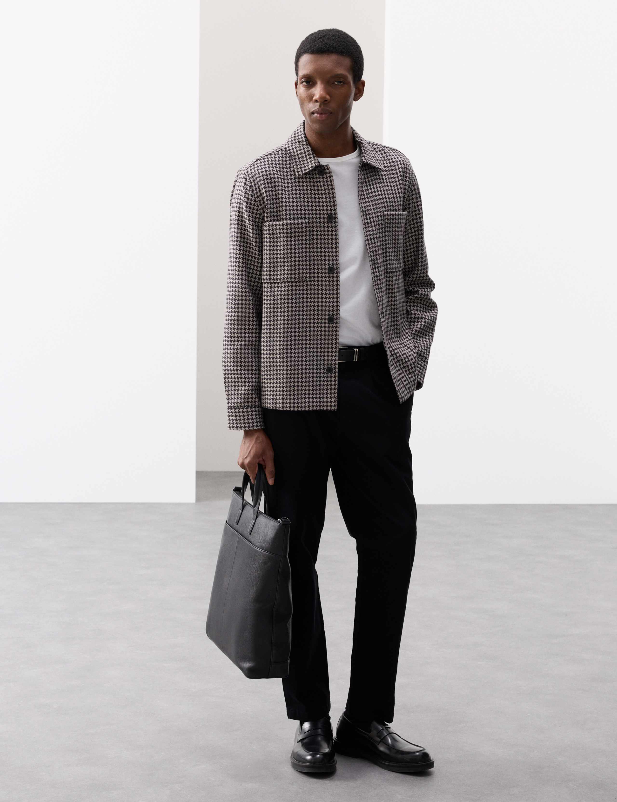 Pure Cotton Puppytooth Overshirt 1 of 7