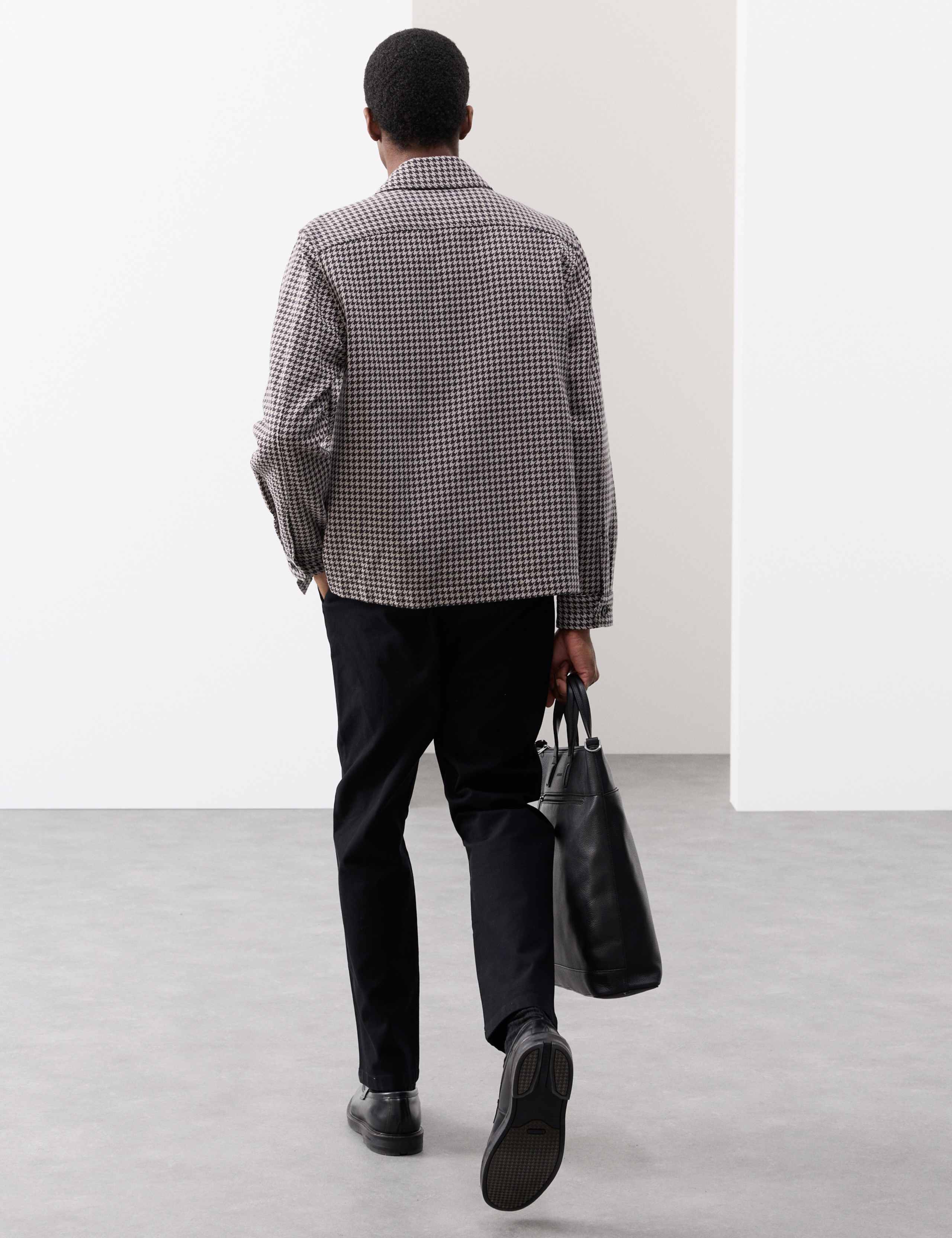 Pure Cotton Puppytooth Overshirt 5 of 7