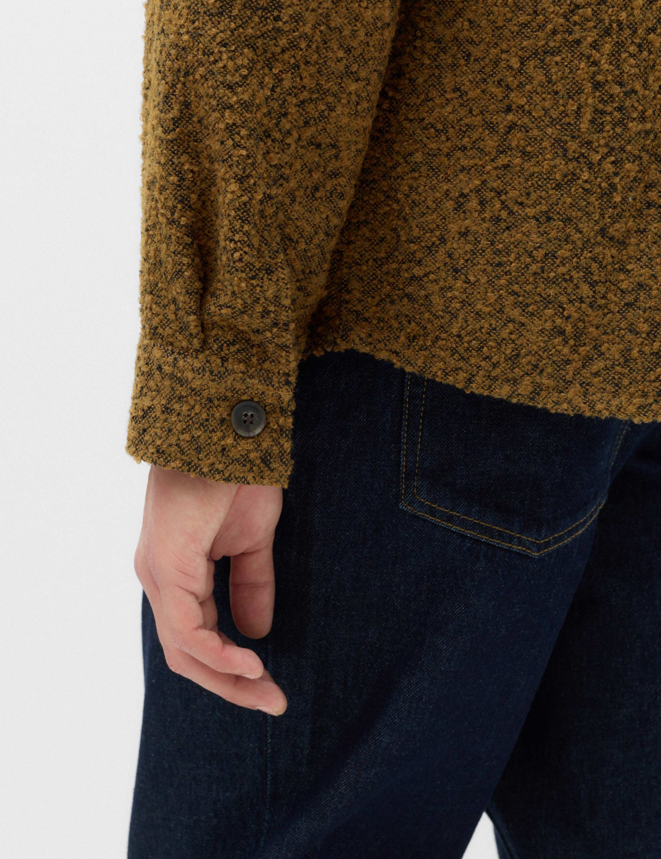 Regular Fit Boucle Textured Overshirt 4 of 6