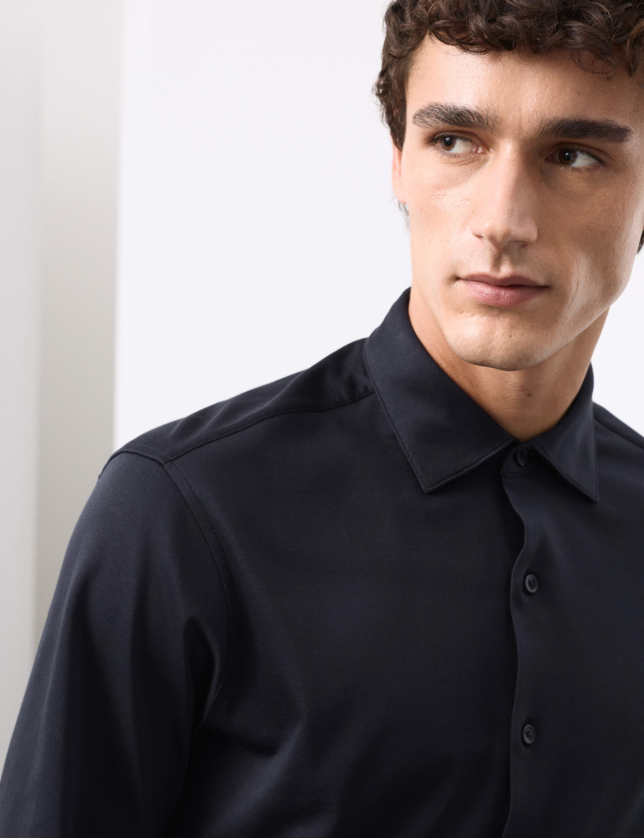 Slim Fit Easy Iron Pure Cotton Jersey Shirt 5 of 6