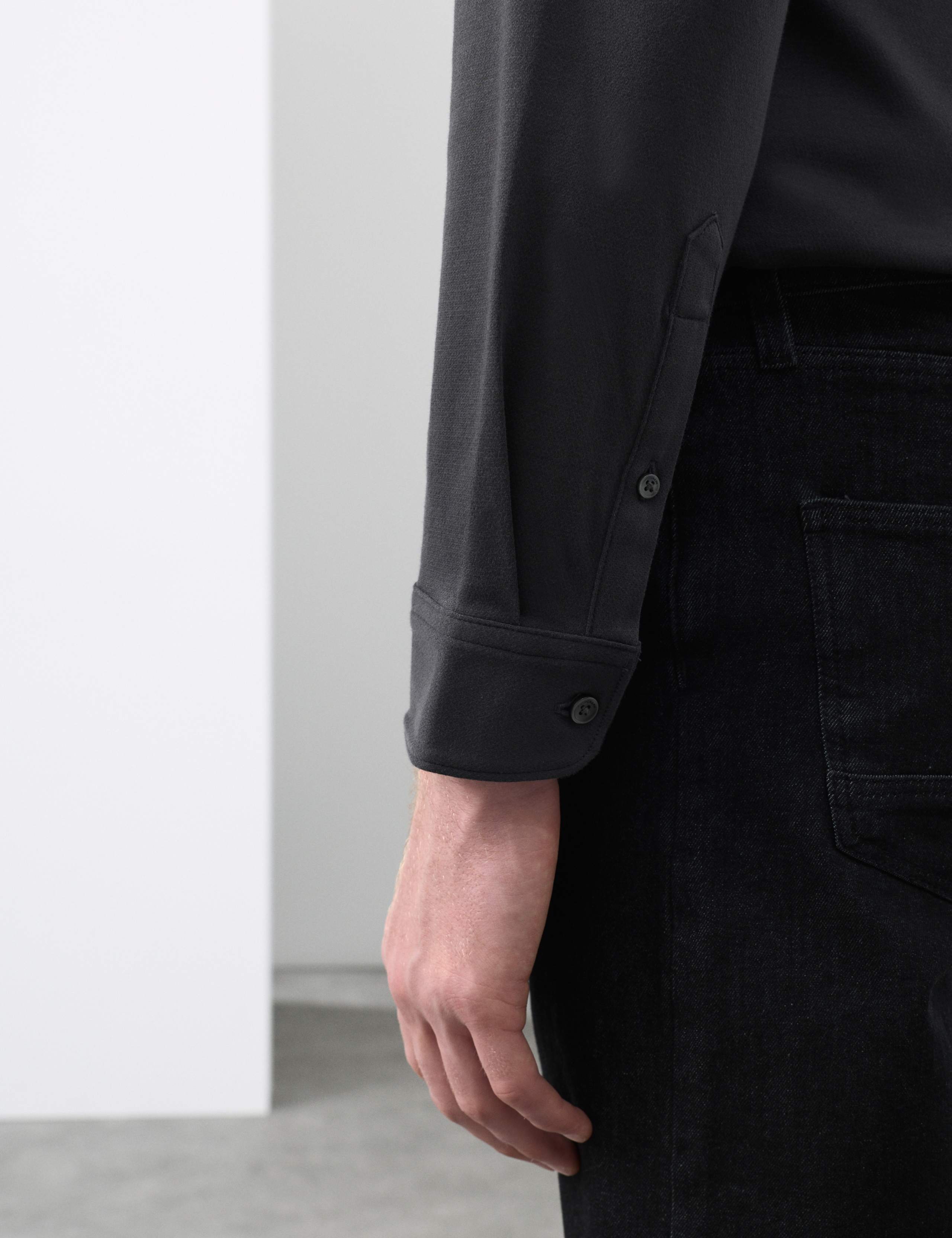 Slim Fit Easy Iron Pure Cotton Jersey Shirt 5 of 6