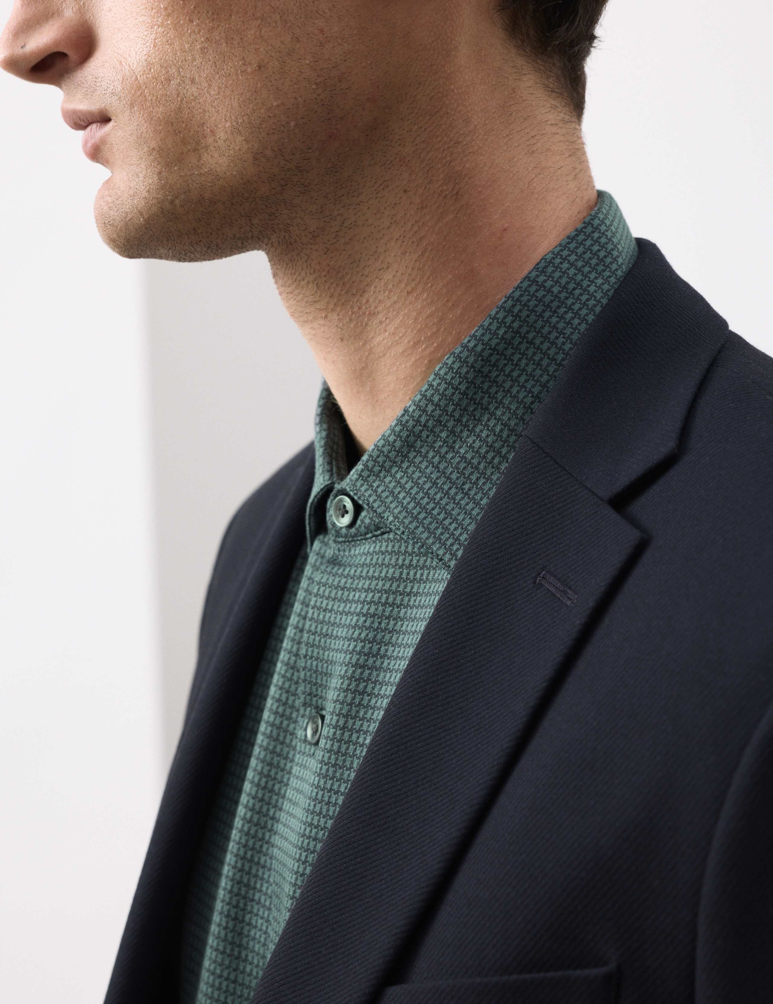 Slim Fit Easy Iron Pure Cotton Jersey Shirt 6 of 7