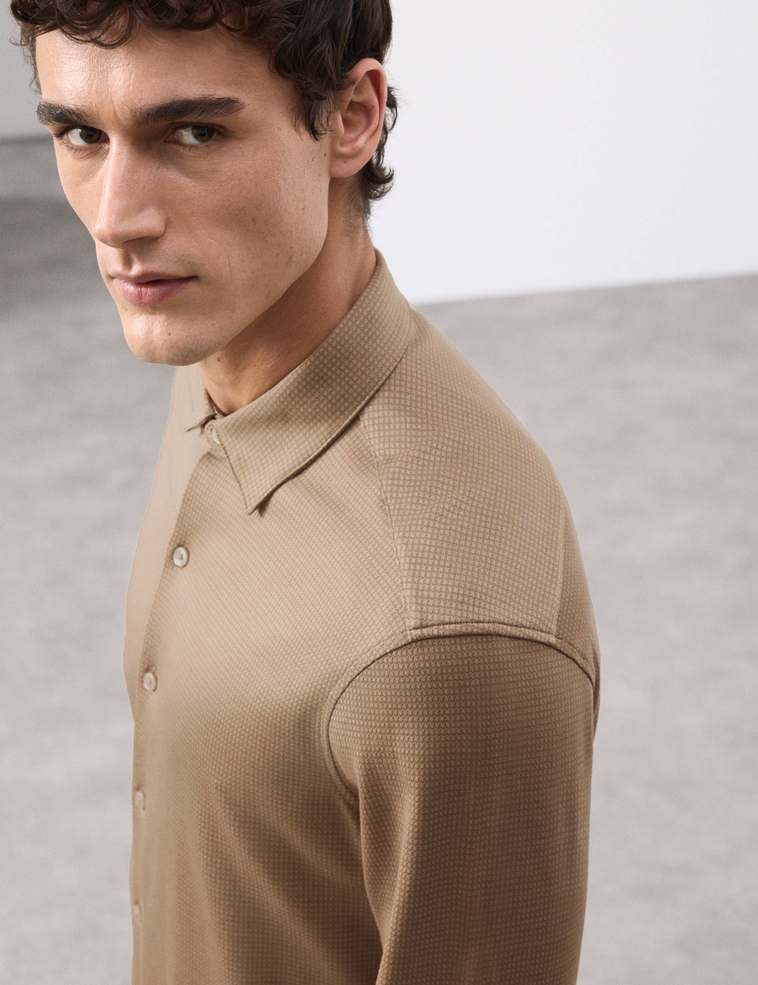 Regular Fit Easy Iron Pure Cotton Jersey Shirt 3 of 6