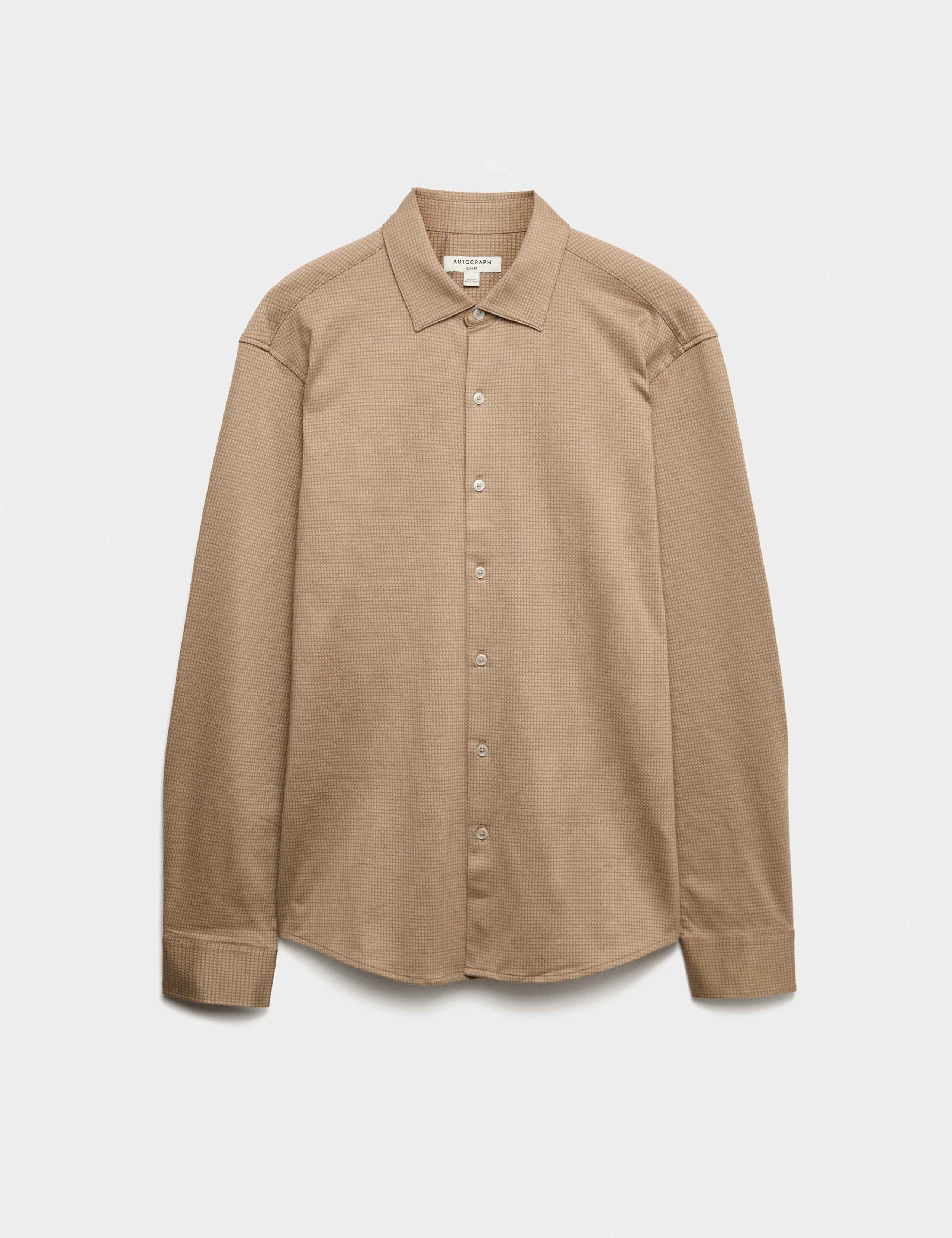 Slim Fit Easy Iron Pure Cotton Jersey Shirt 2 of 6