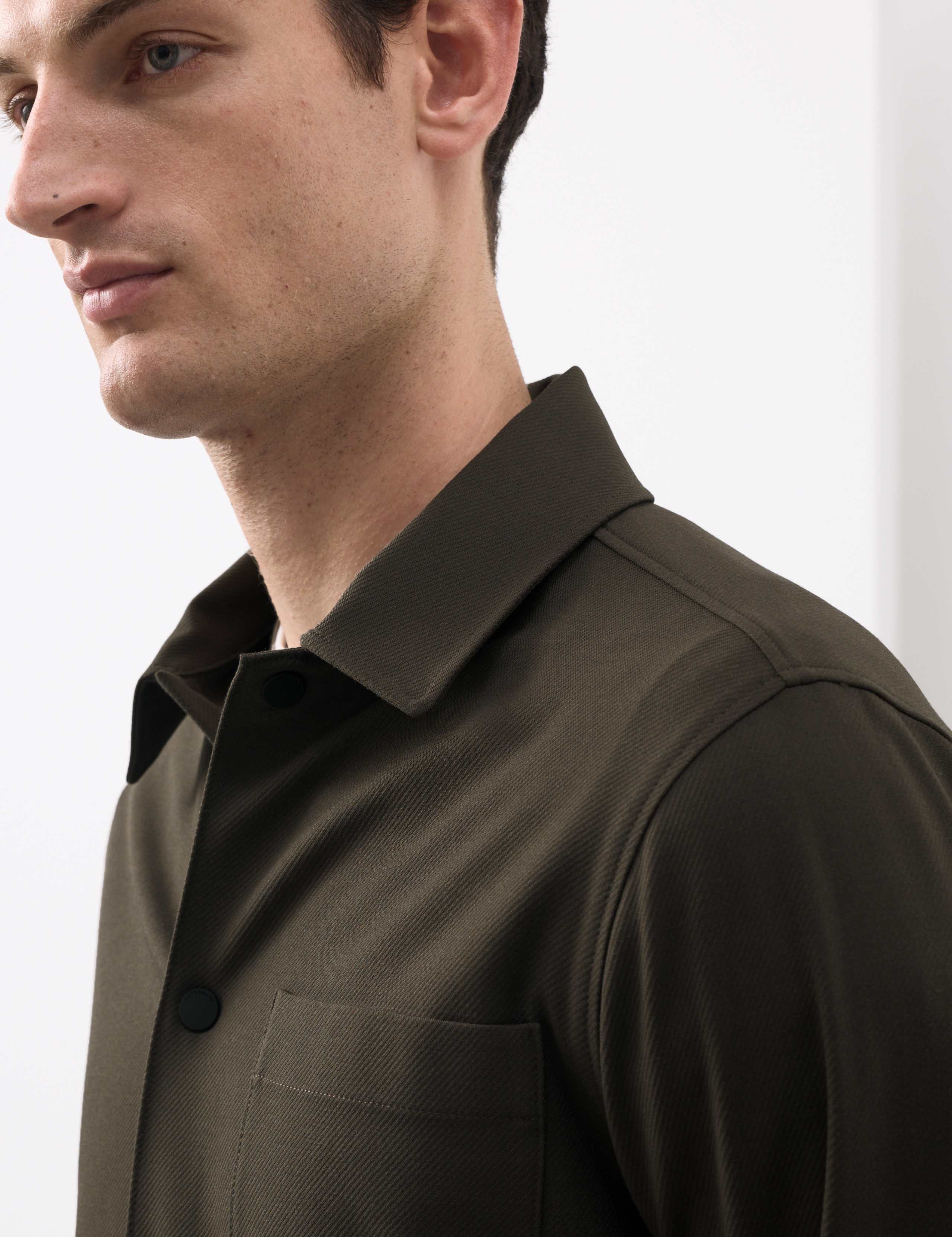 Regular Fit Stretch Overshirt 1 of 7