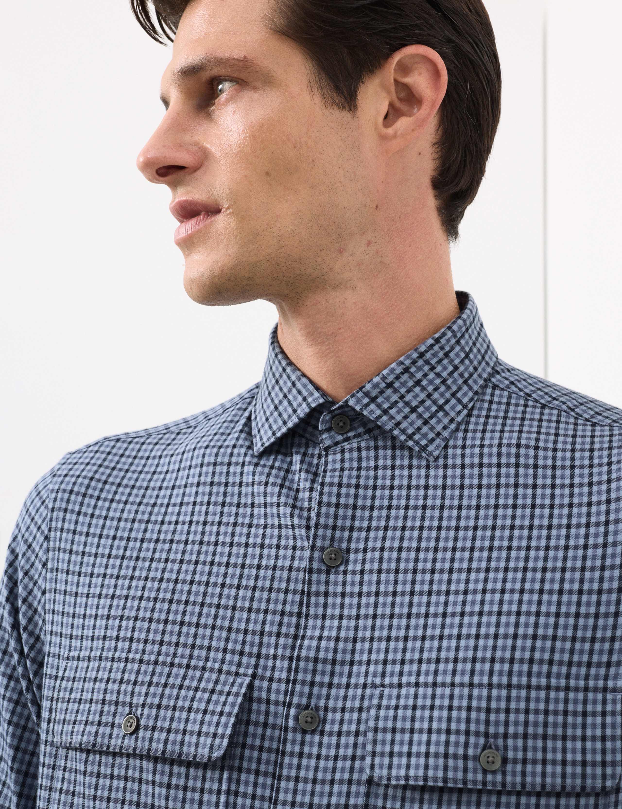 Easy Iron Cotton Rich Check Shirt 3 of 6