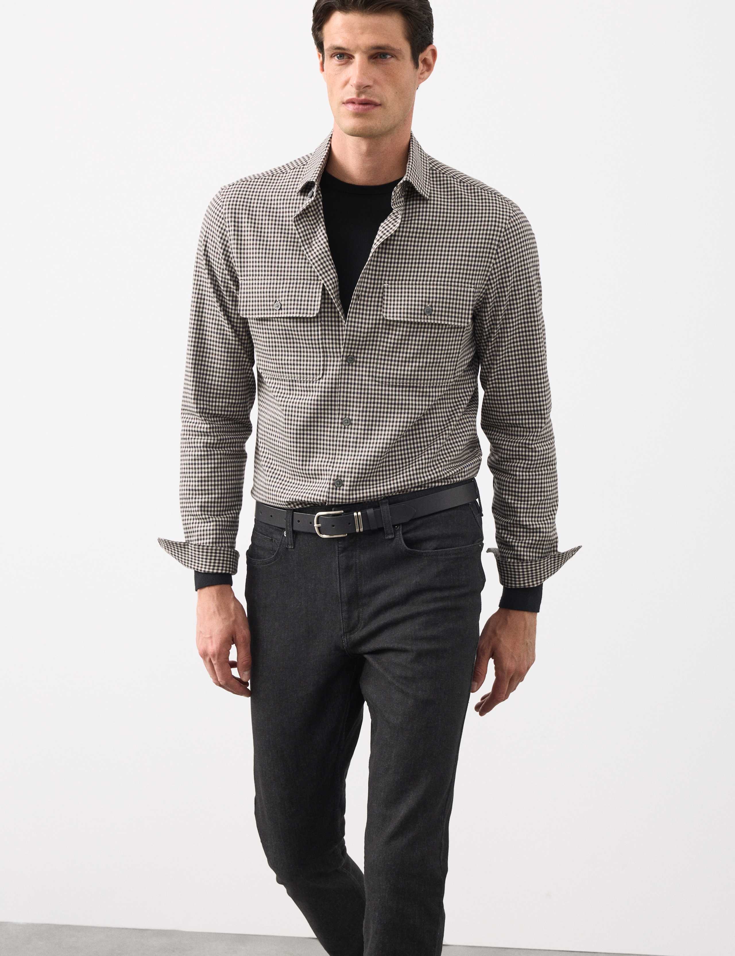 Easy Iron Cotton Rich Check Shirt 1 of 7