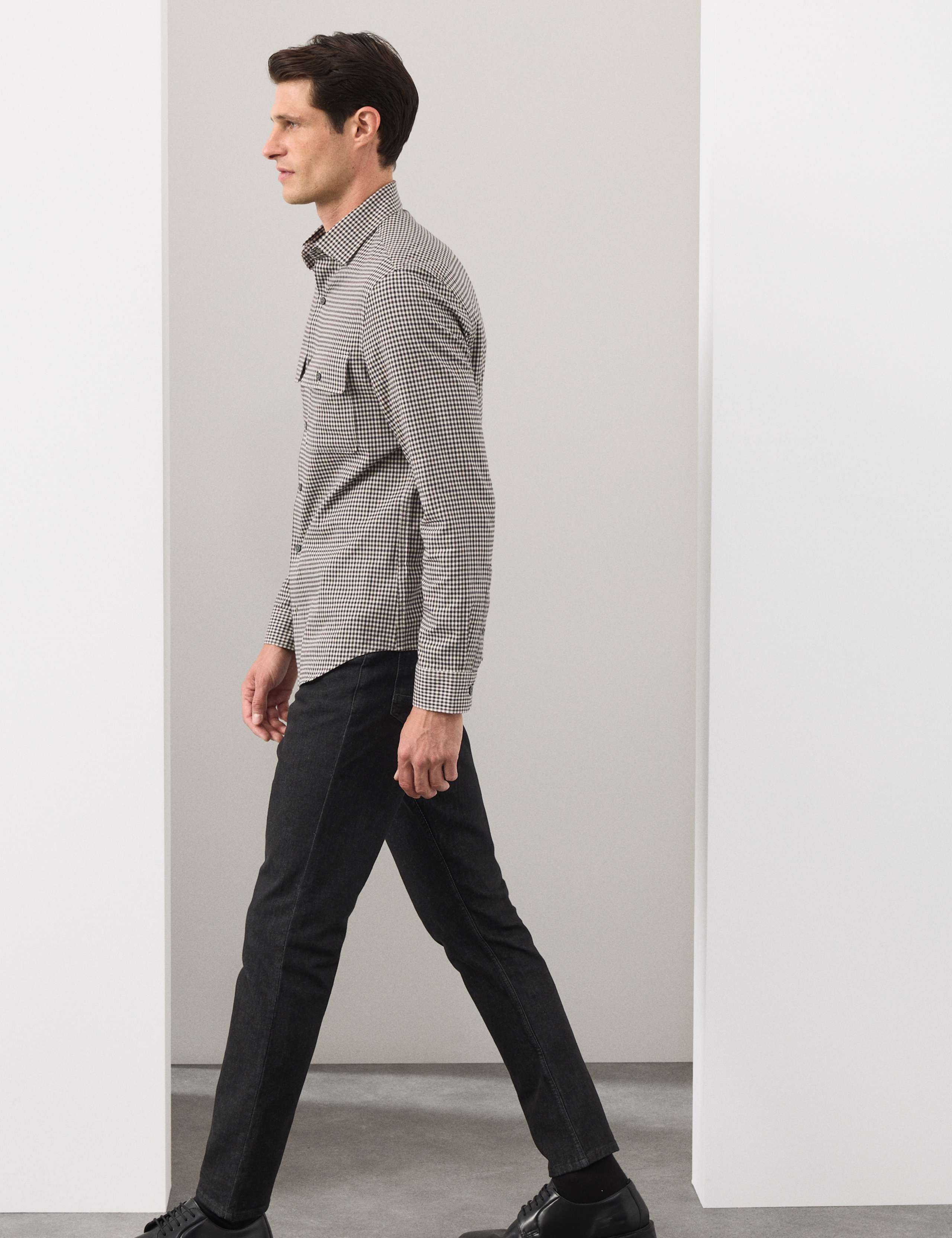 Easy Iron Cotton Rich Check Shirt 4 of 7