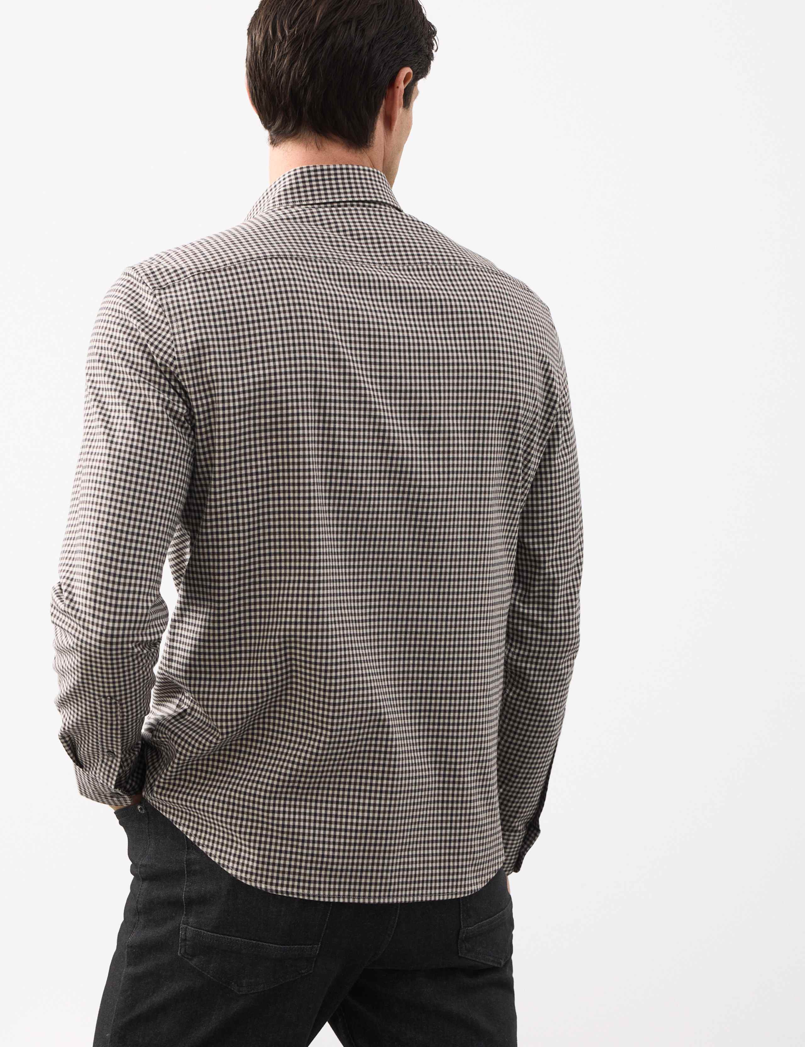 Easy Iron Cotton Rich Check Shirt 6 of 7