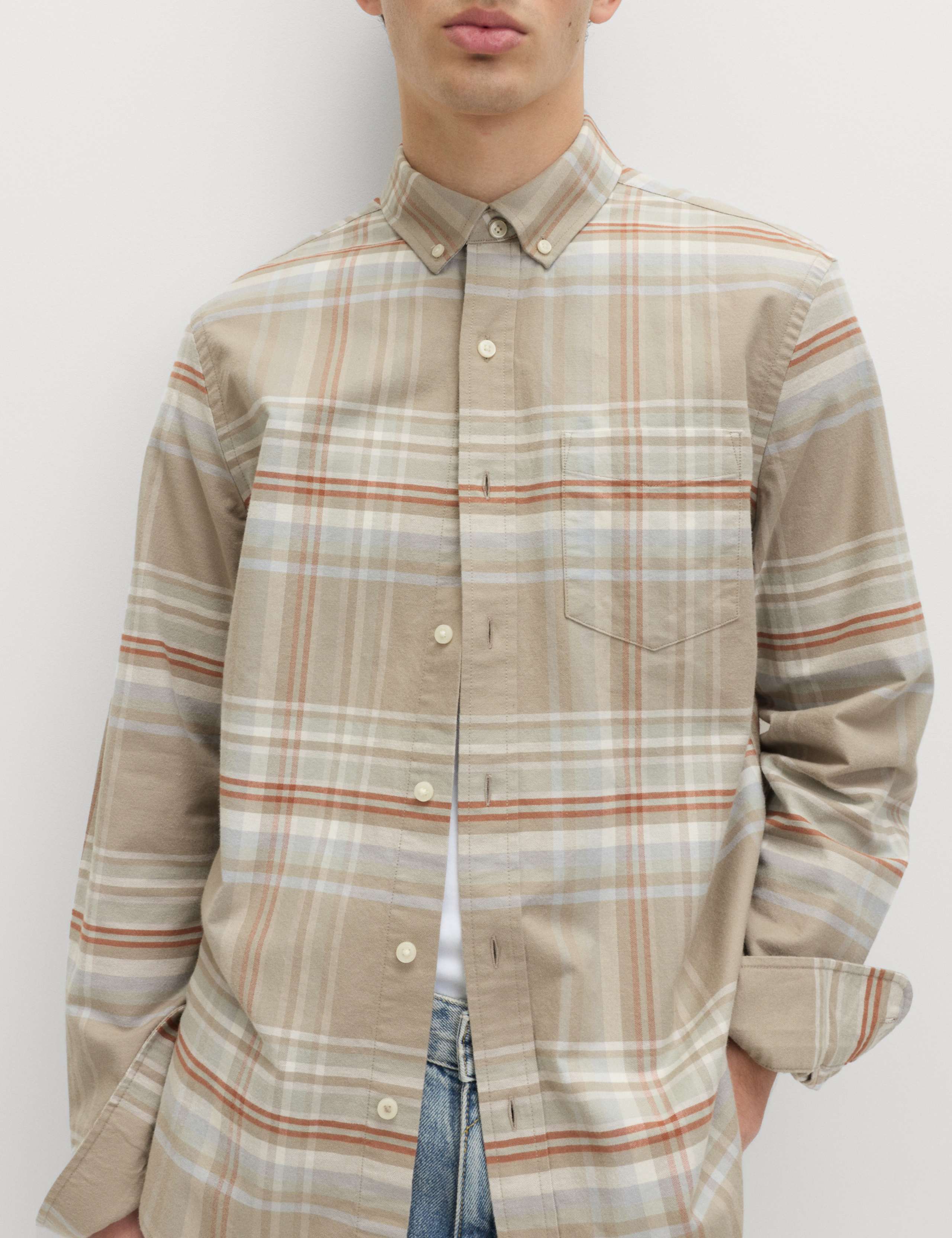 Cotton Rich Check Oxford Shirt 4 of 7